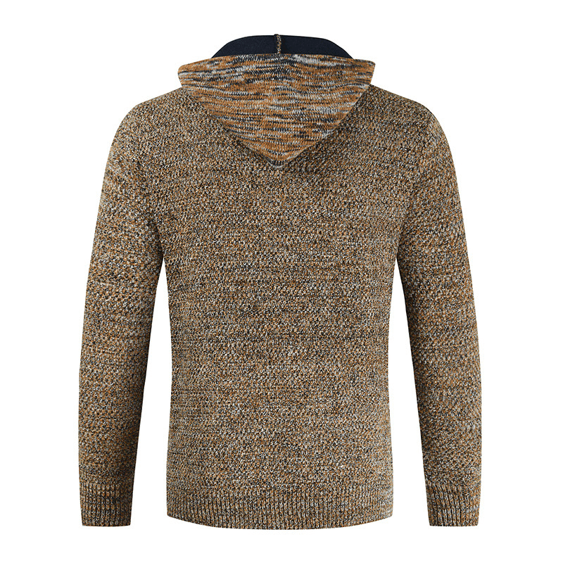 Printed Hooded Pullover round Neck Long-Sleeved Sweater