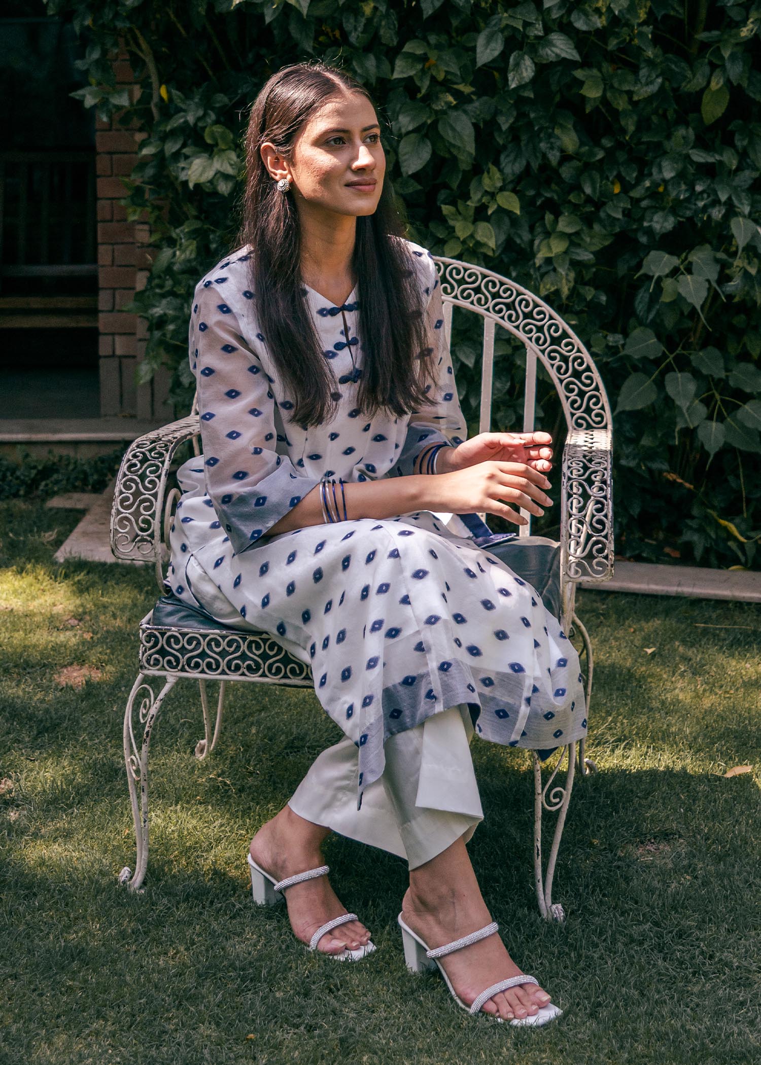 organza Kurti in White