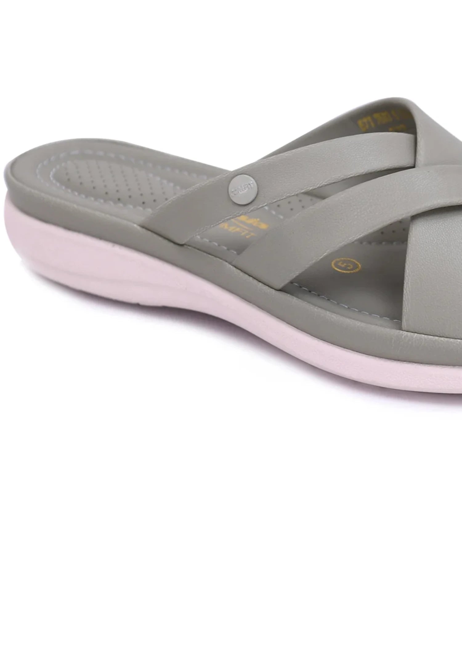 Slides in Ash grey by - High Quality Women Slides TPV0766