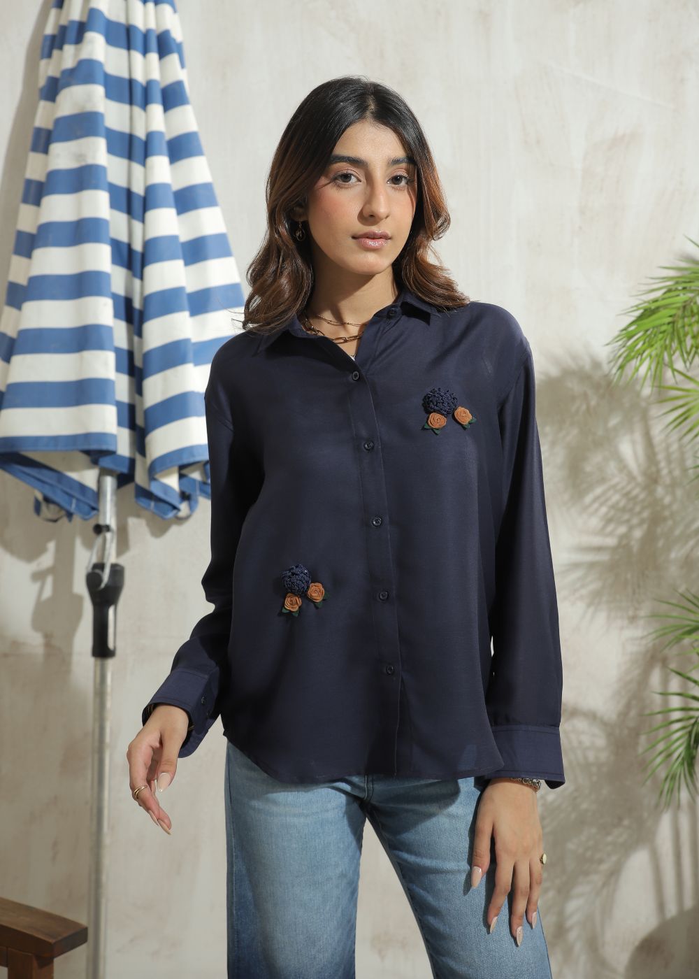 lawn Top in Midnight blue