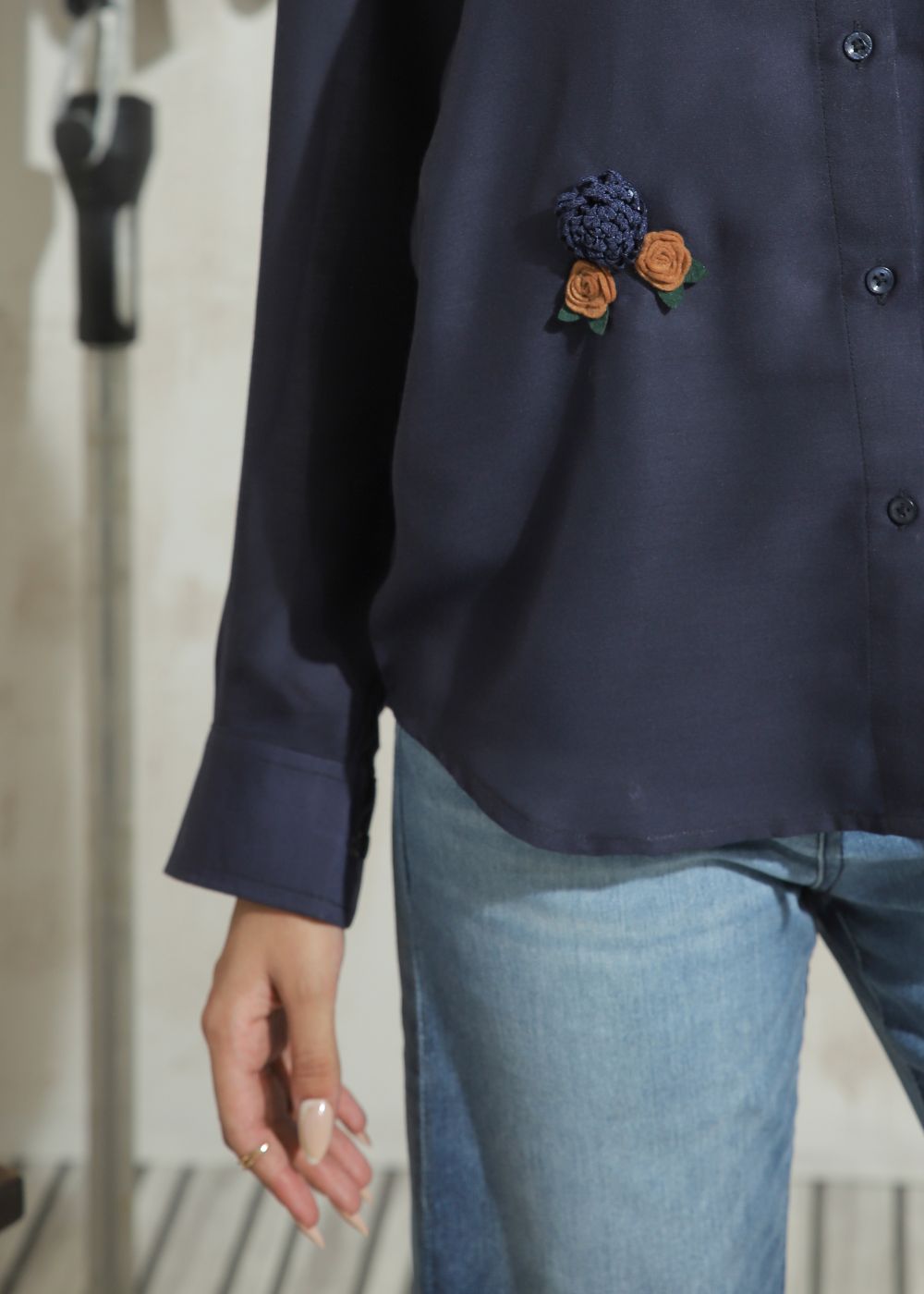 lawn Top in Midnight blue