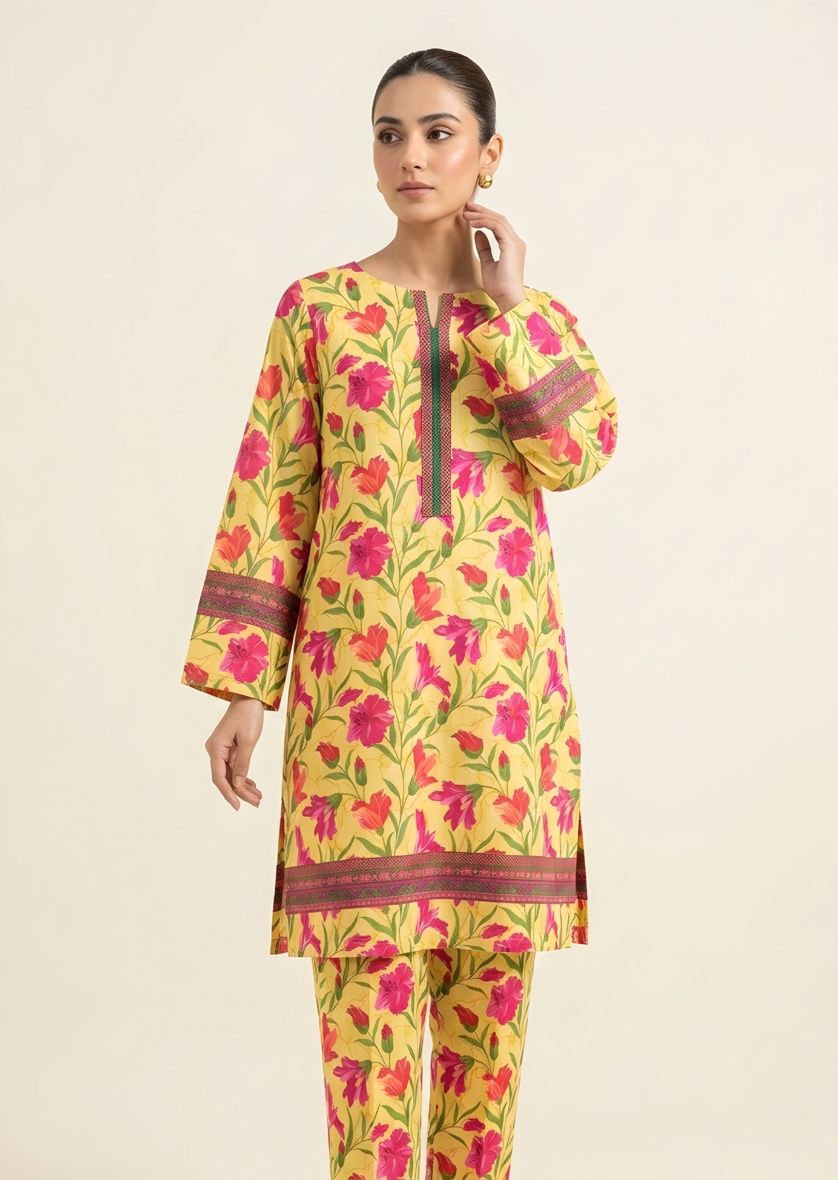 lawn Co Ord Sets in Mellow yellow