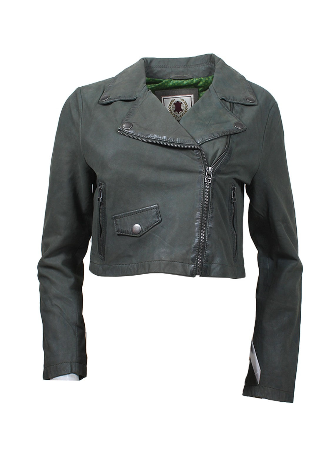leather Jacket in Charcoal