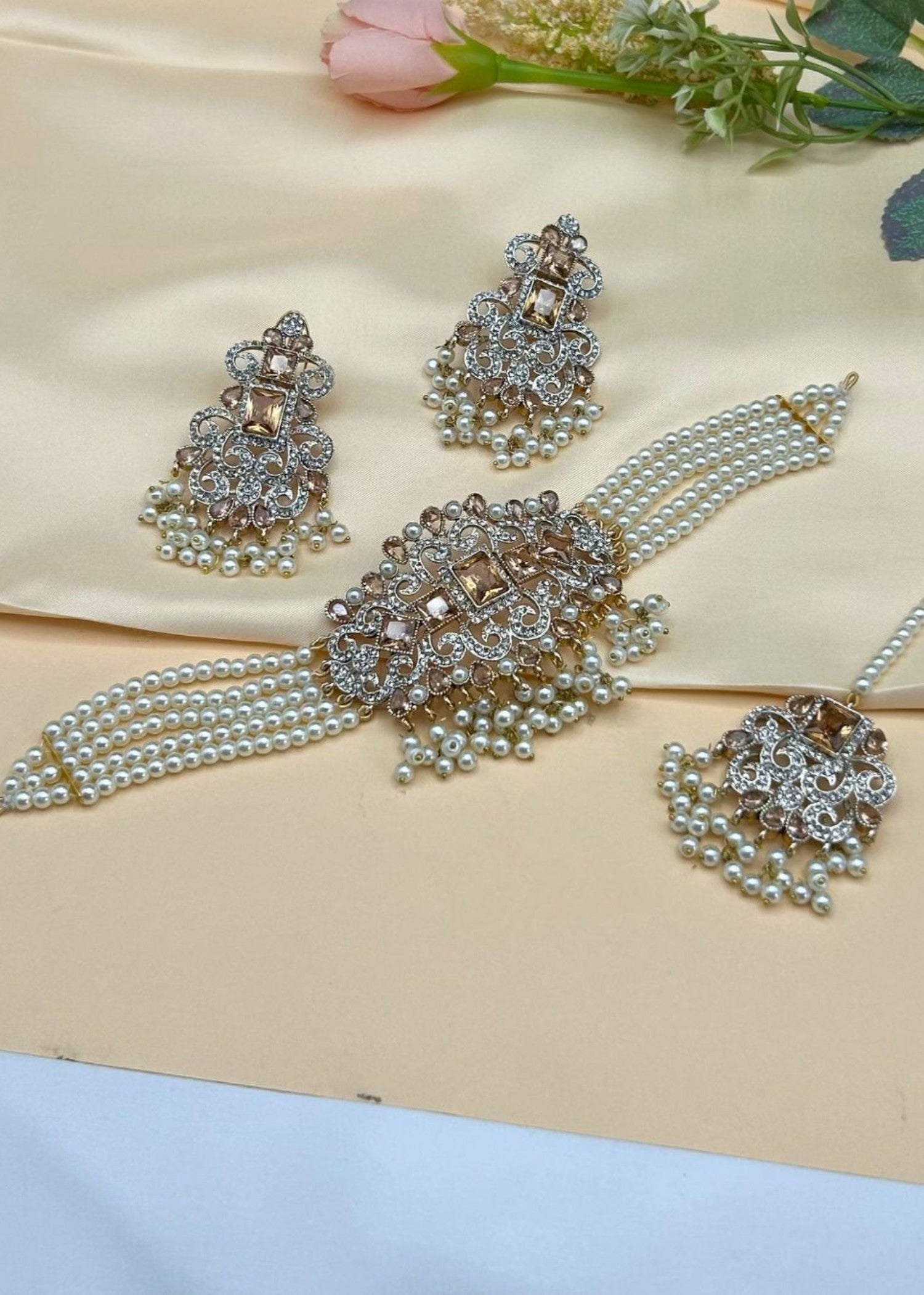 Choker in Champagne Color by - Trendy Women Choker EAS9261