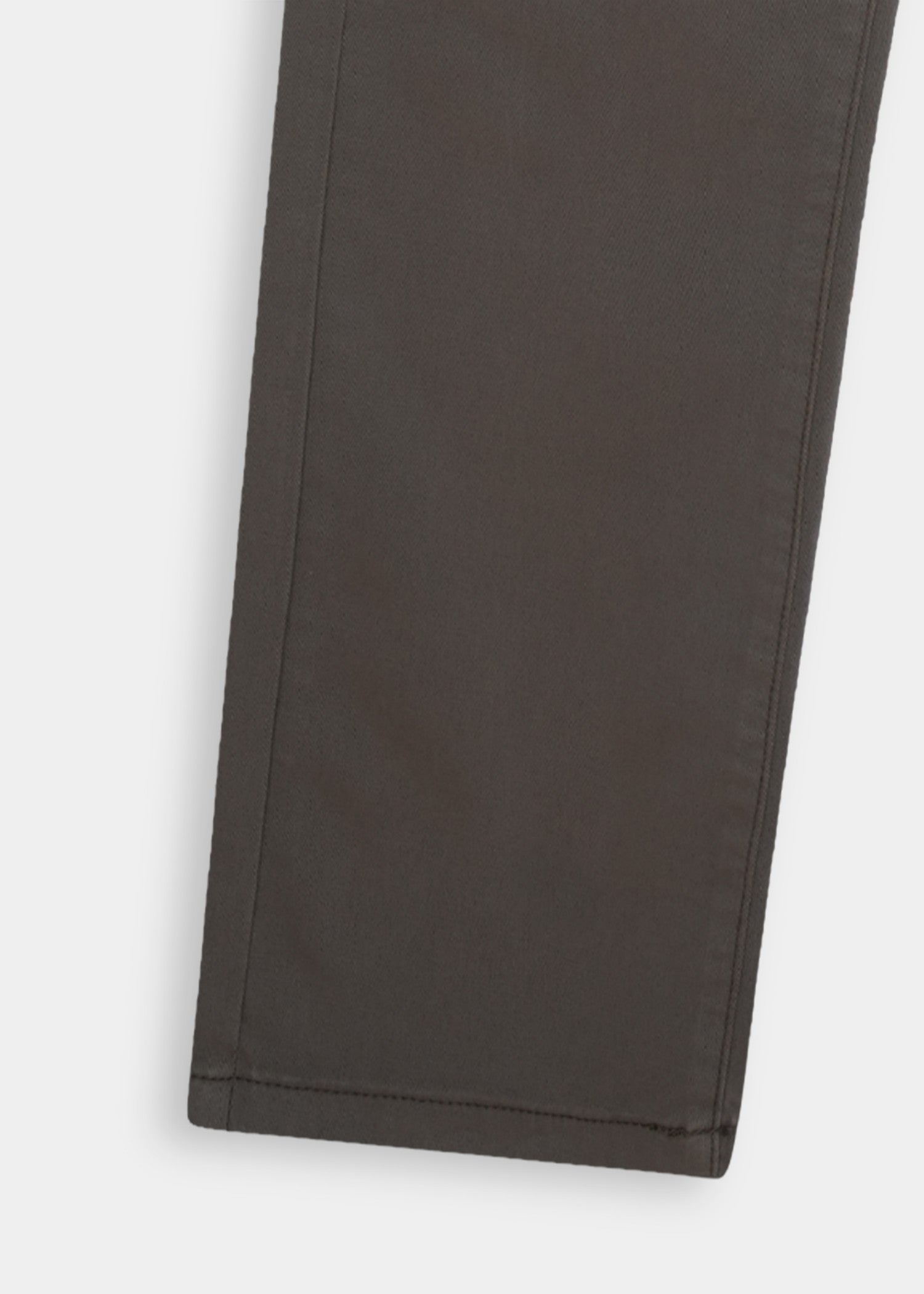 cotton satin Pants in Dark brown