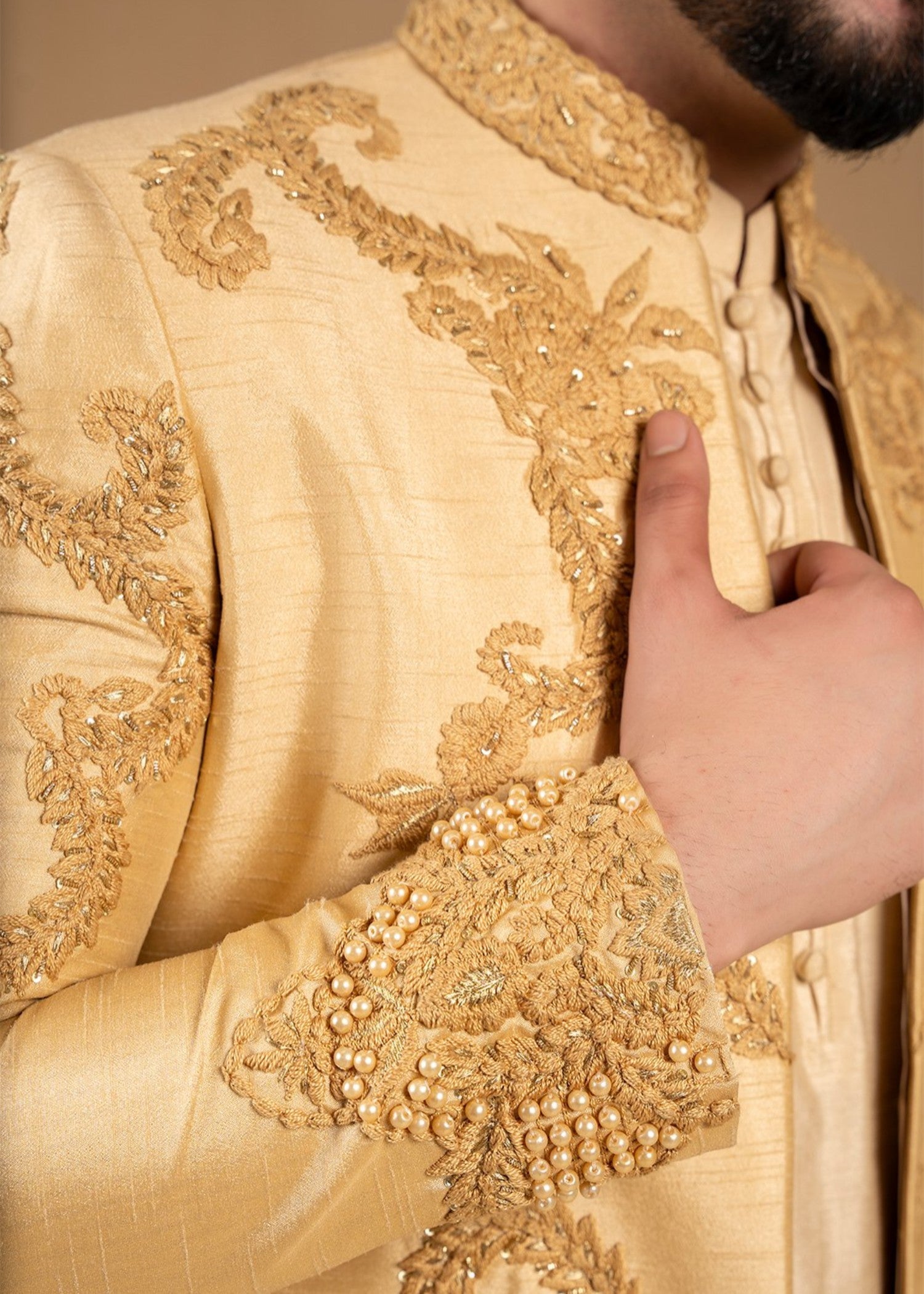 silk Prince Coat in Goldfish orange