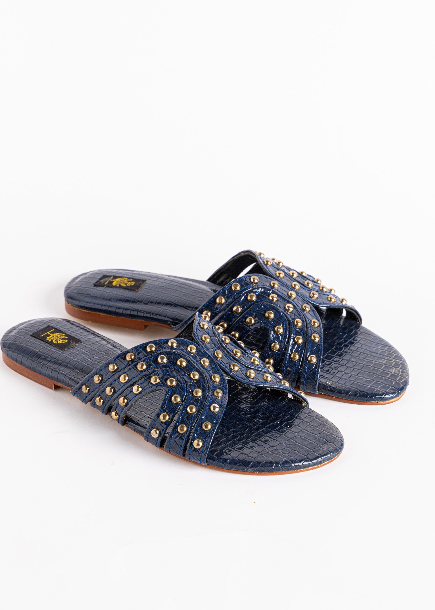 Flats in Prussian blue by - High Quality Women Flats HGY4876
