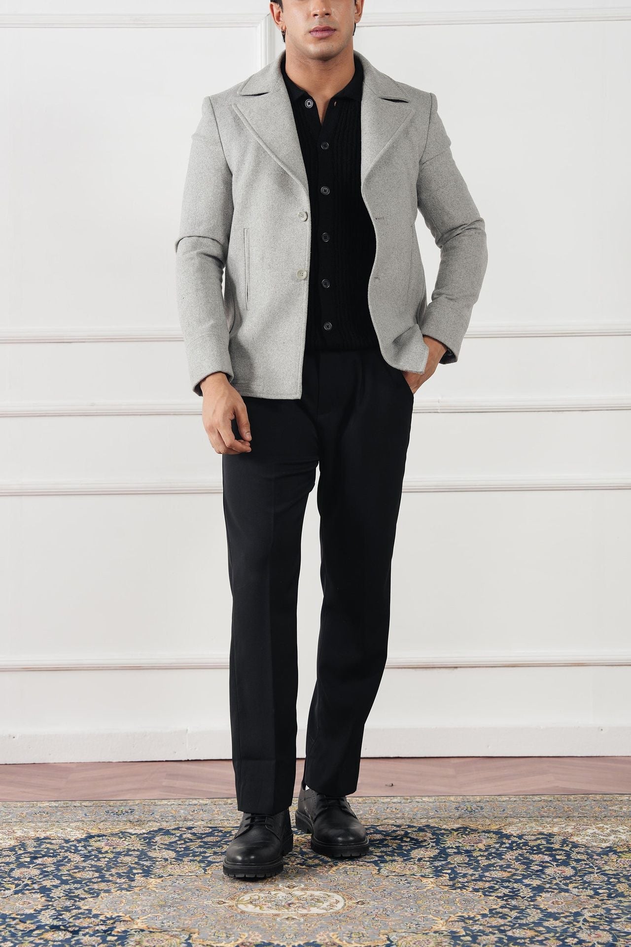 pure cotton Casual Shirt in Jet black