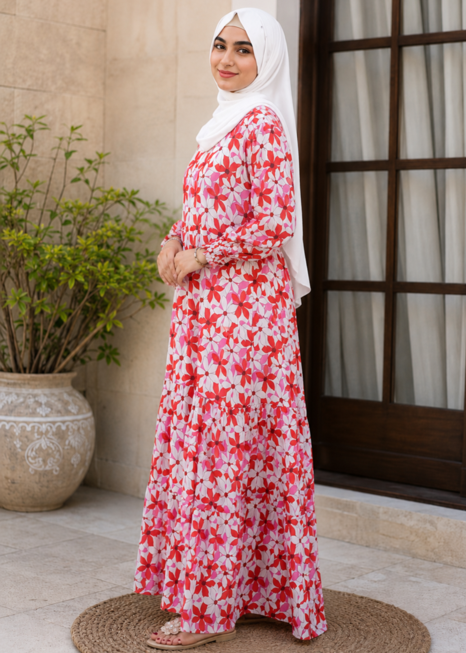 lawn Maxi in Red
