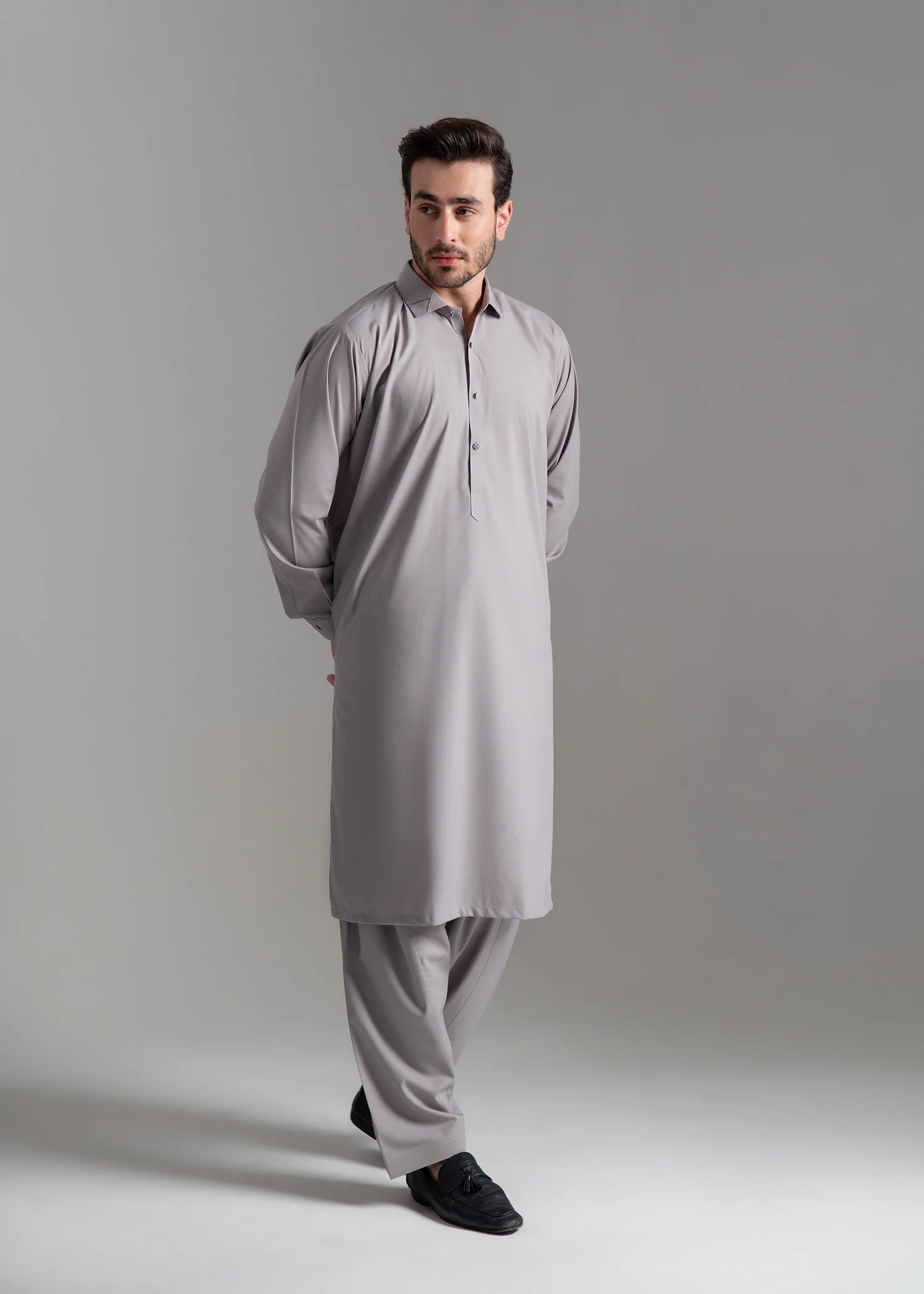 wash & wear Shalwar Kameez in Light grey