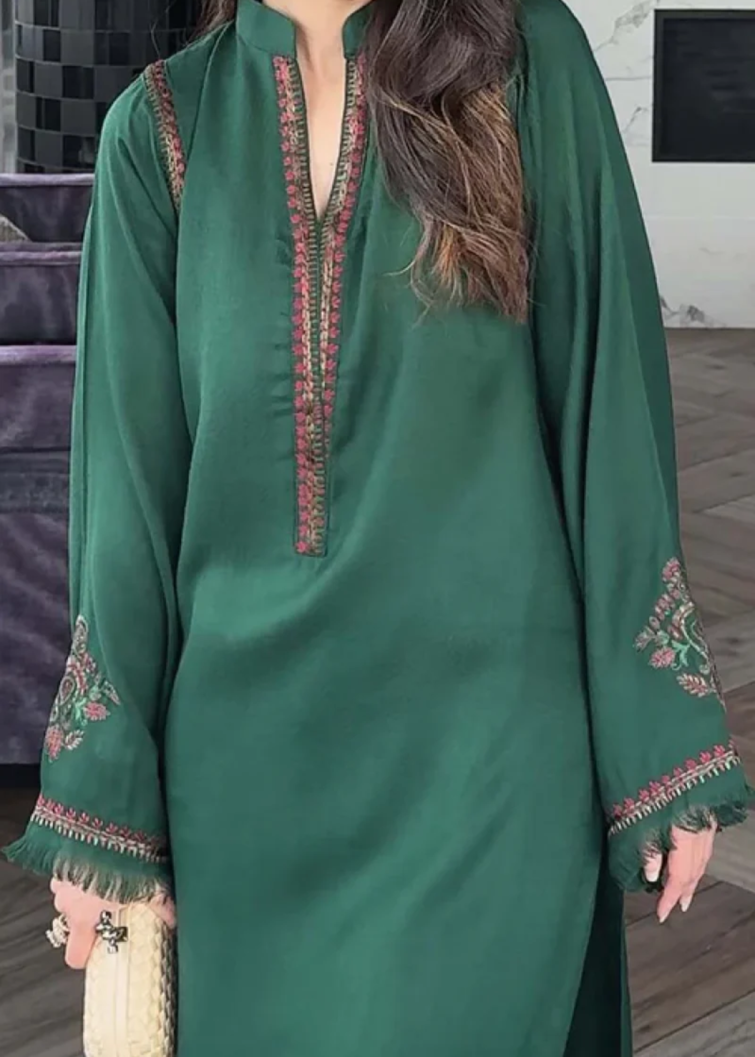 marina Kurta Set in Dark green