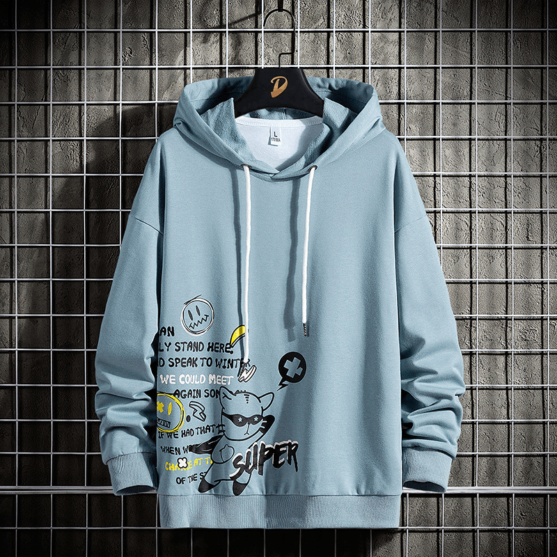 Trendy Brand Men'S Sweater Hooded Jacket Japanese Youth Personality Sweater Casual Clothes