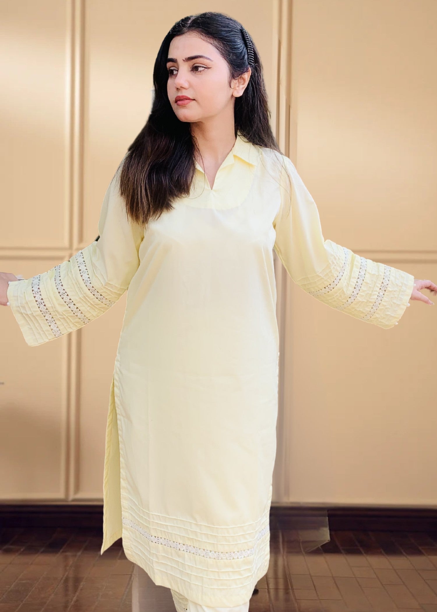cotton satin Co Ord Sets in Yellow