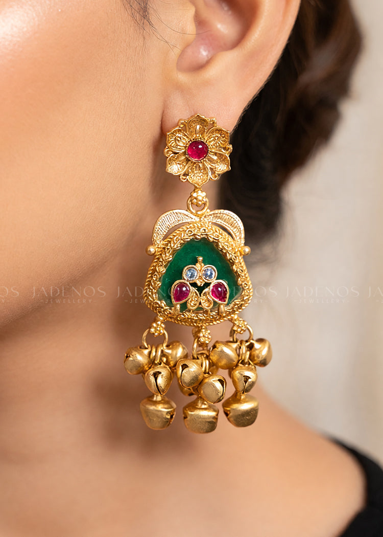 Earrings in Mari gold Color by - Trendy Women Earrings MXA3135