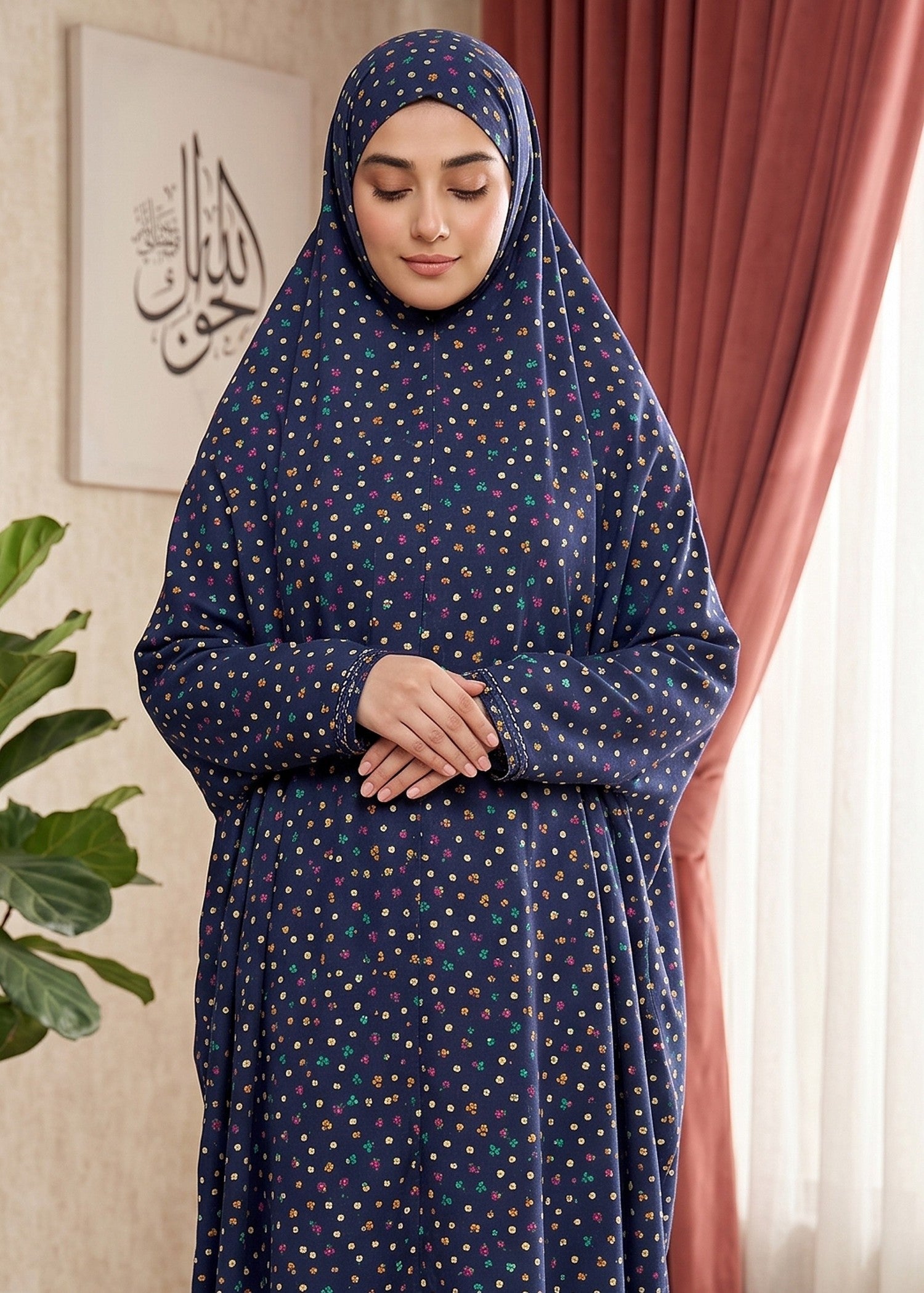 poly lawn Chaddar in Moonlight blue