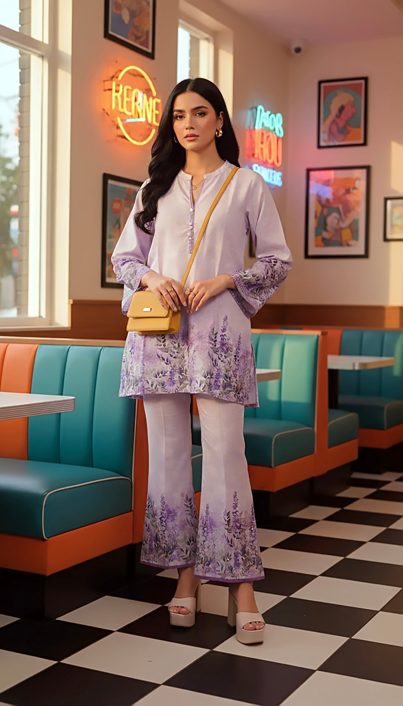cambric Co Ord Sets in Lavender
