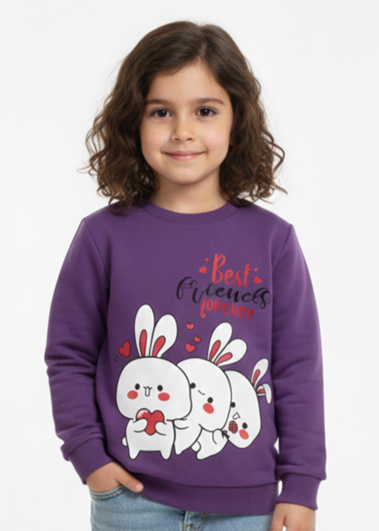 fleece Sweatshirt in Royal purple
