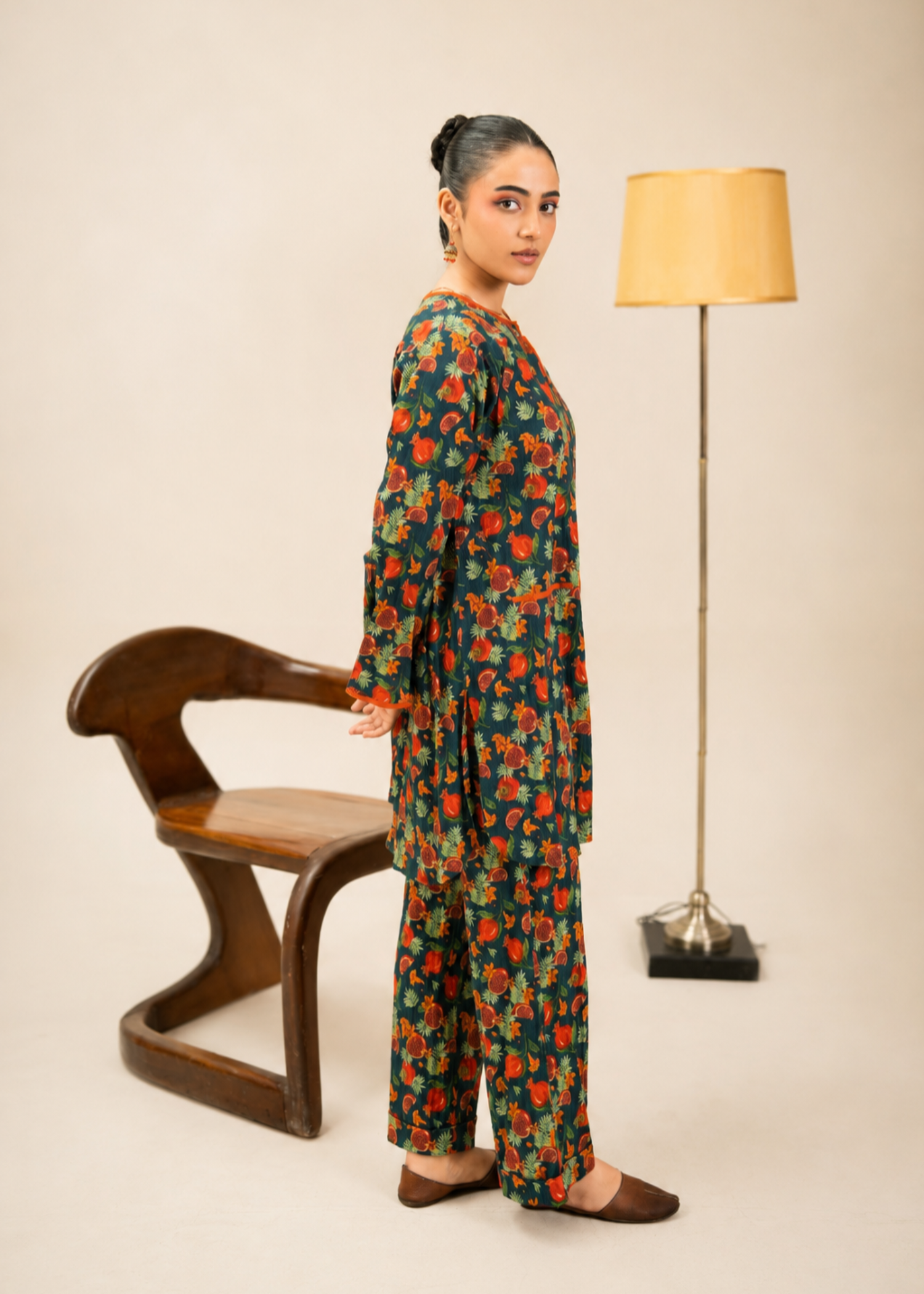 seersucker Co Ord Sets in Pastel green, hunter green, sunset orange