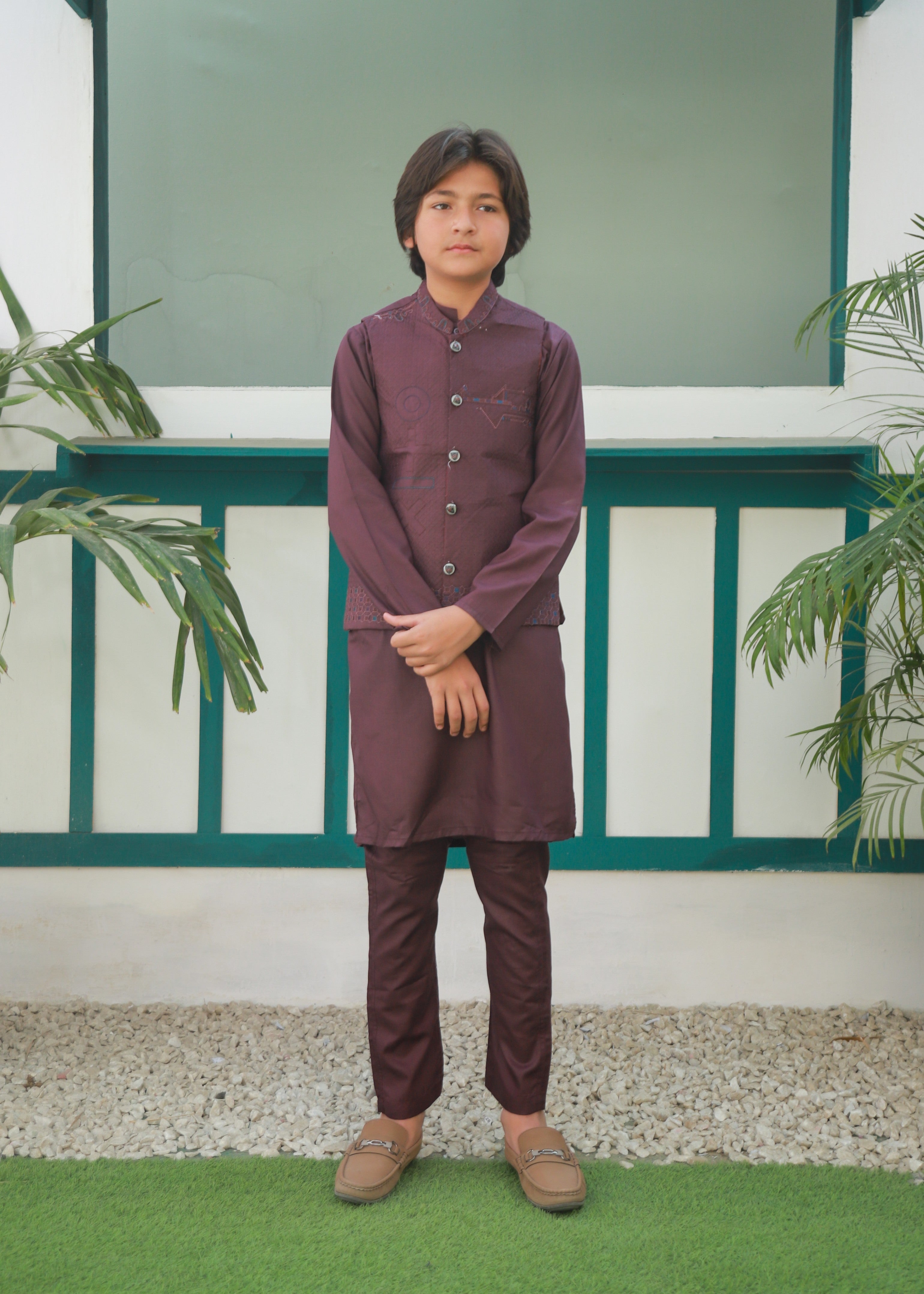 suiting Waistcoat in Plum
