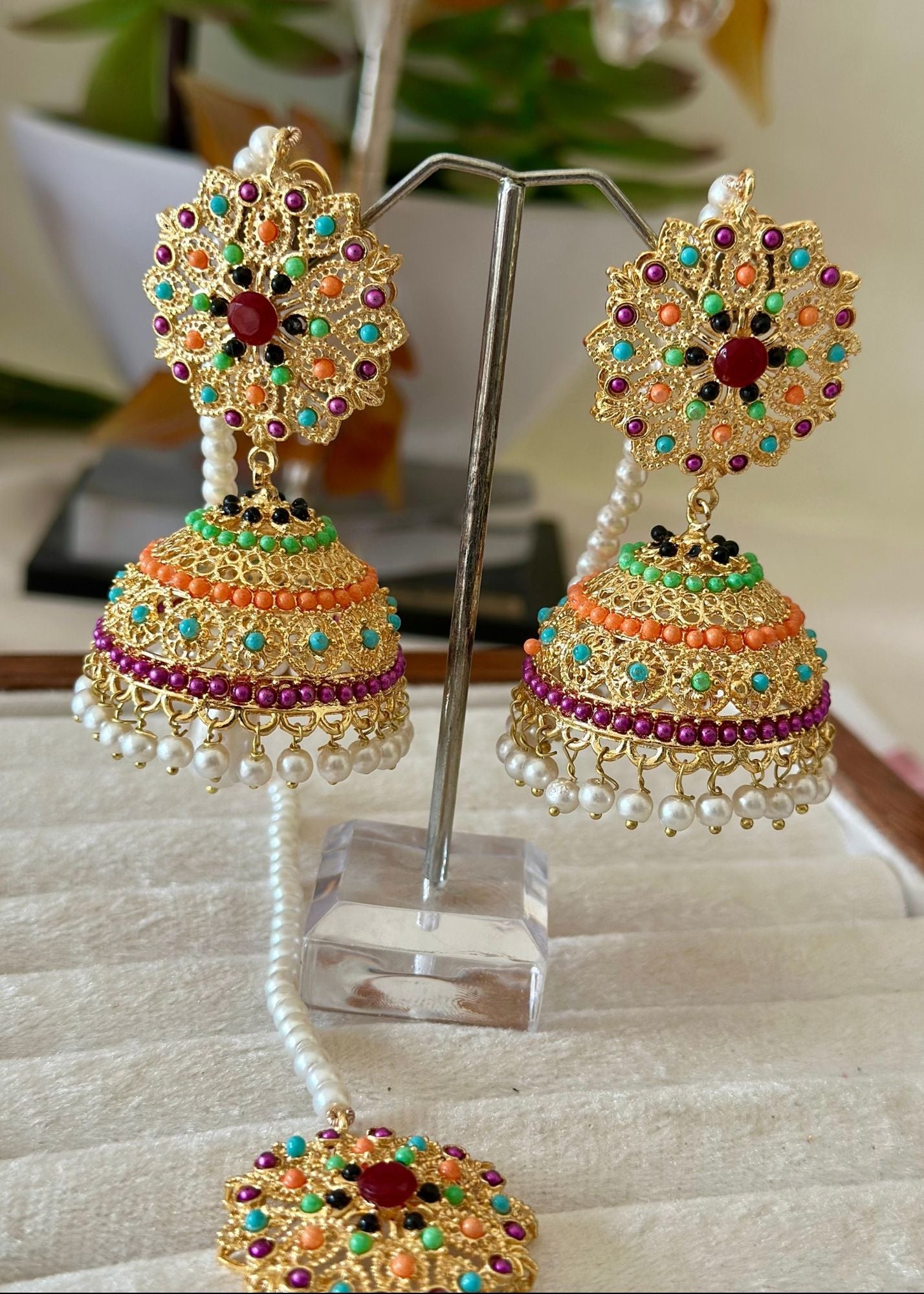 Jewelry Set in Multi Color by - Trendy Women Jewelry Set GNG2273