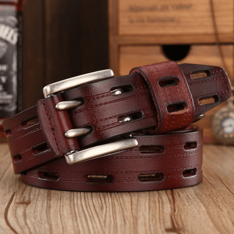 Fashion Retro Men'S Casual Double Needle Belt
