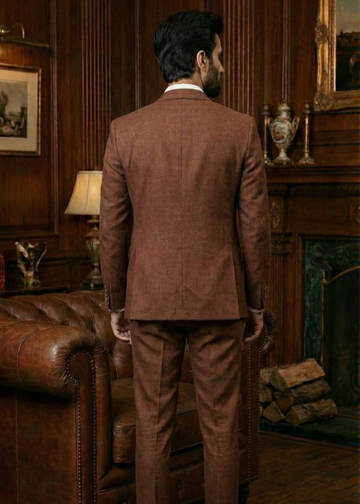 tropical Suits in Russet brown