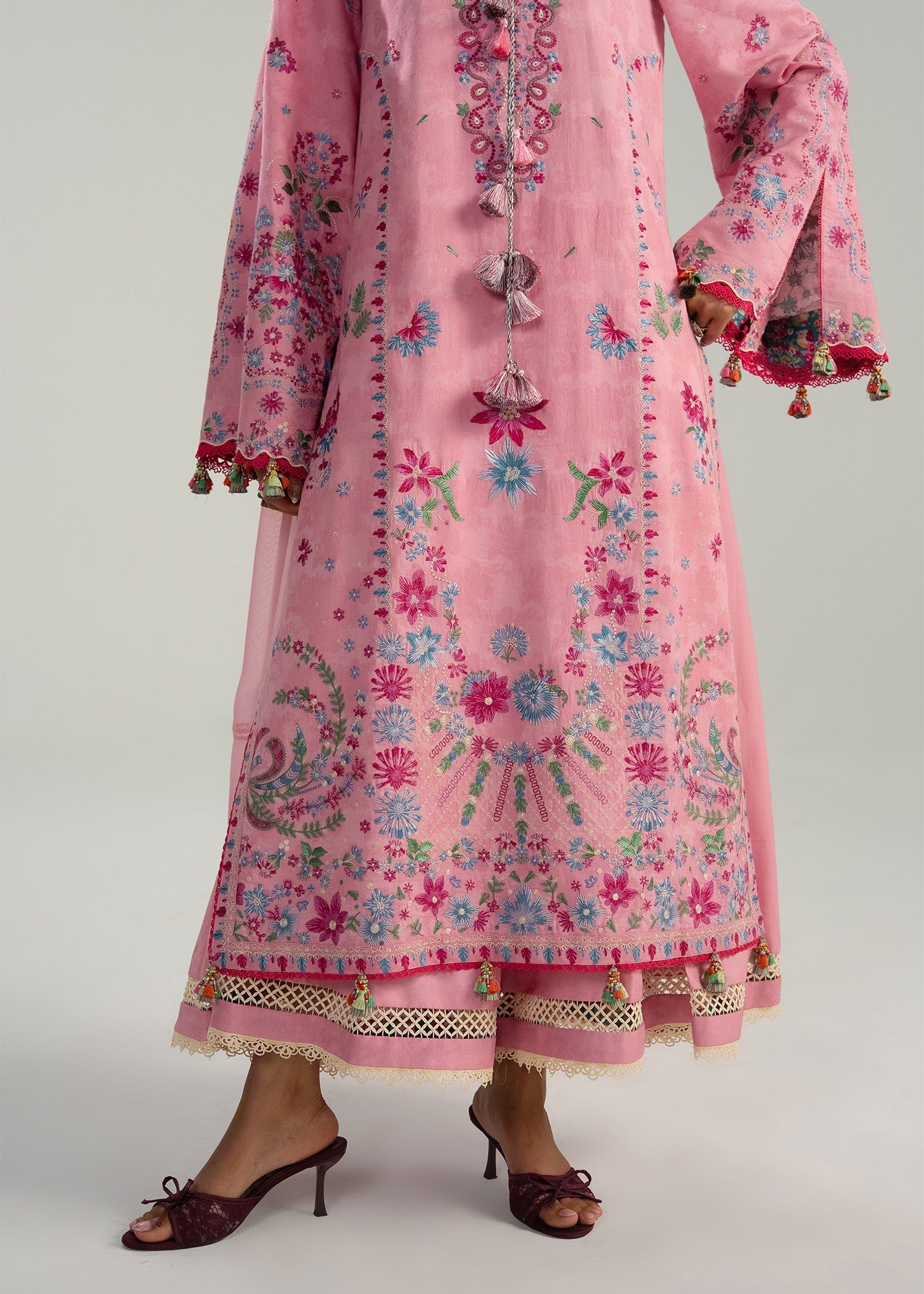 Zan Festive Luxury Lawn – Pembe