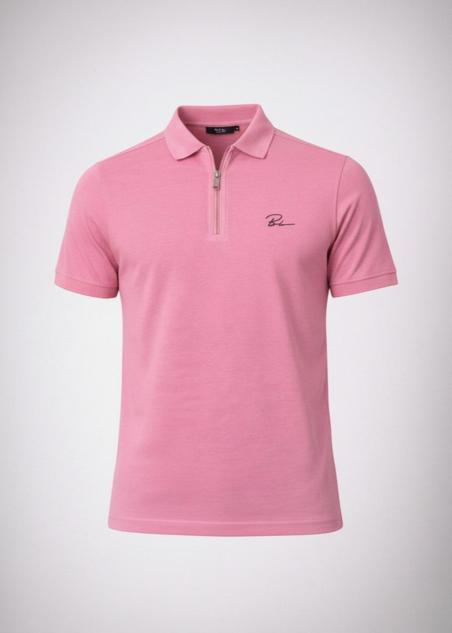 cotton Polo Shirt in Baby pink