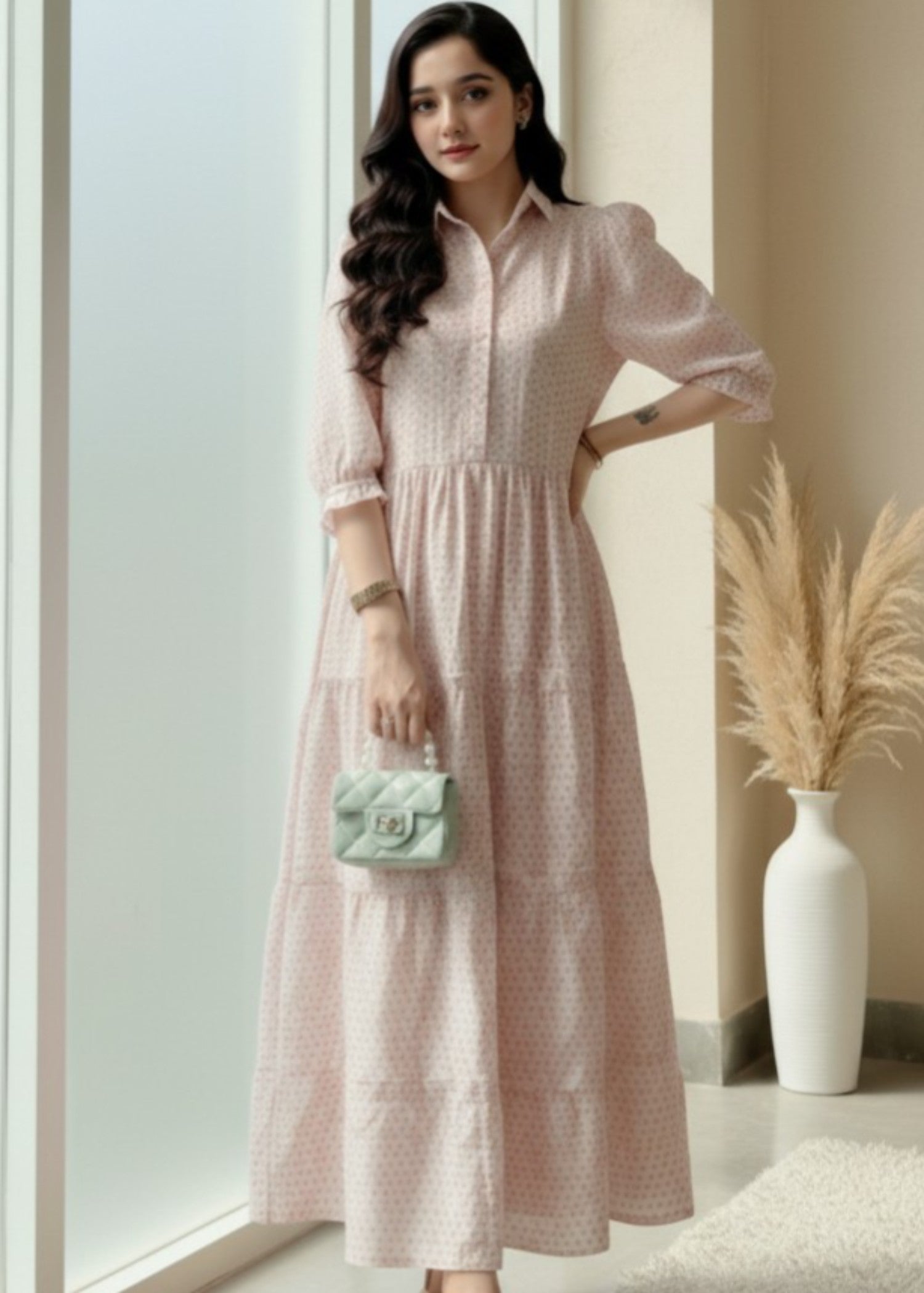 cotton Dress in Cream