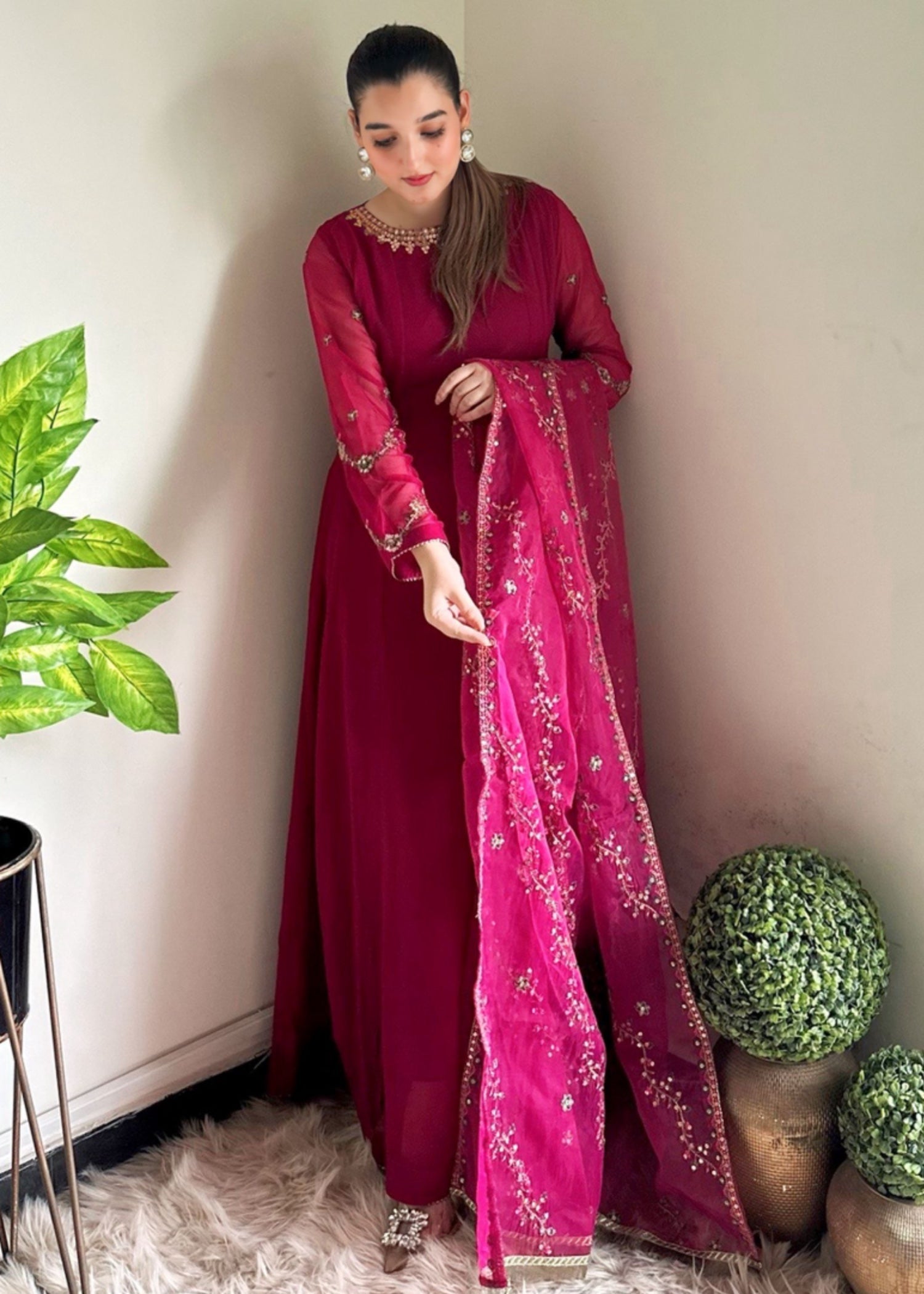 chiffon Maxi in Lusty gallant