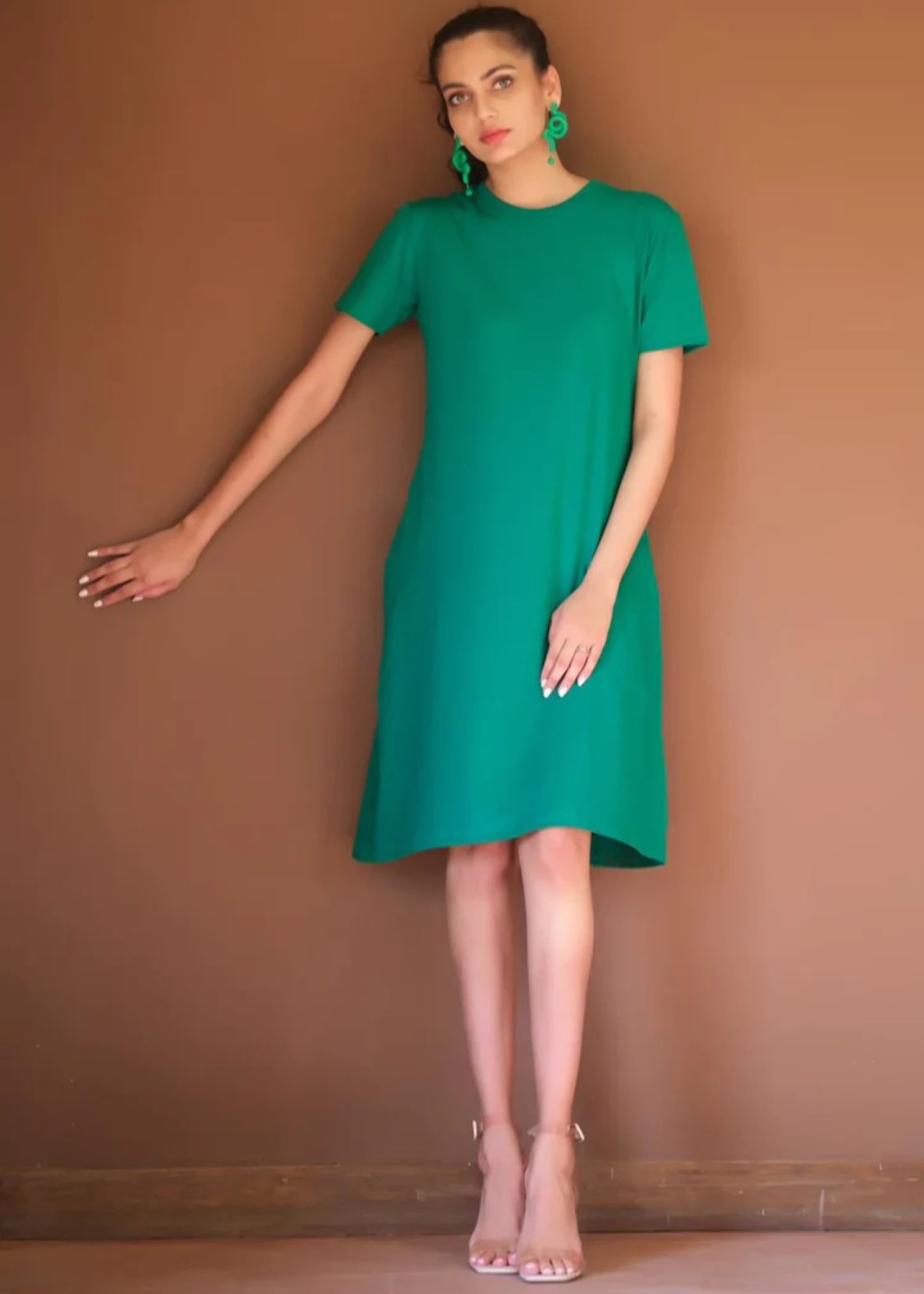 jersey knit Dress in Teal