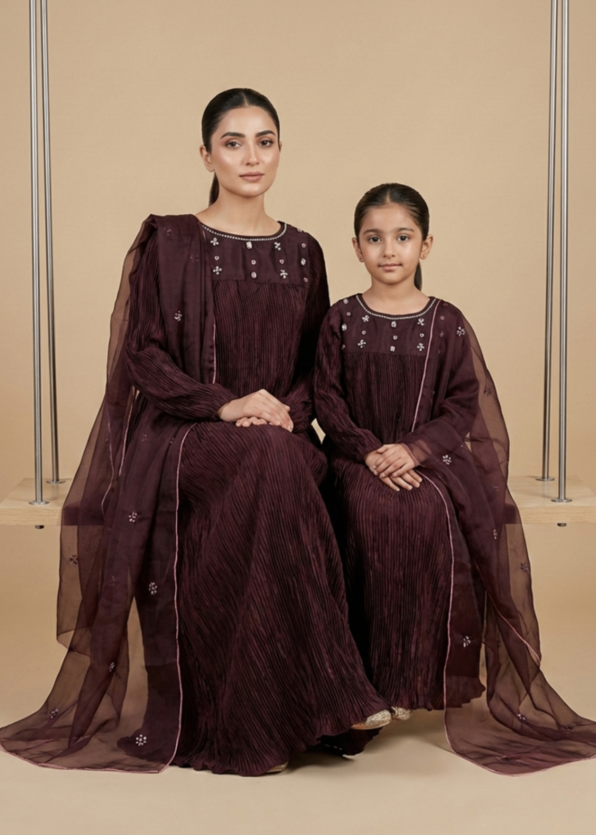silk Maxi in Burgundy