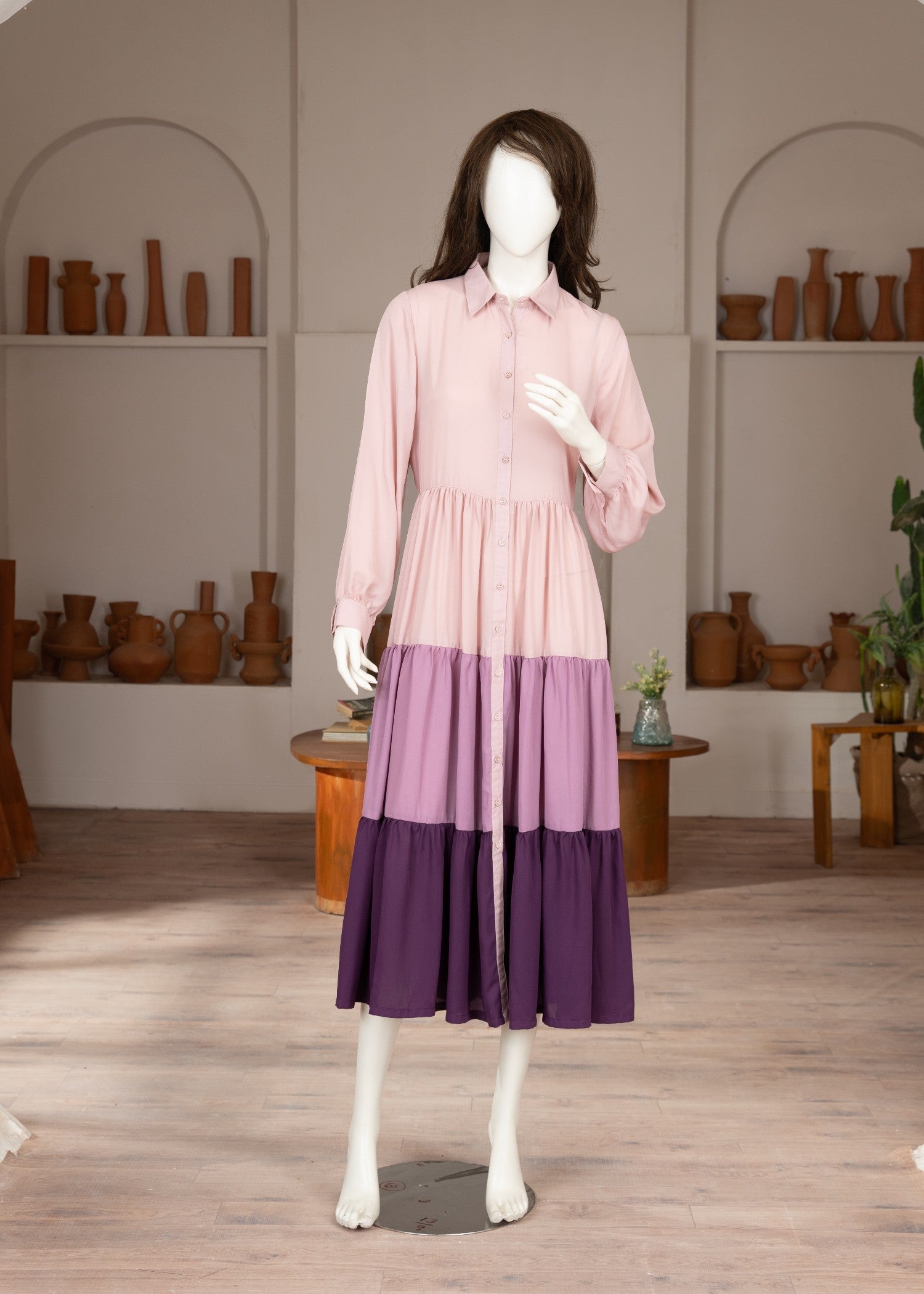 georgette Maxi in Purple