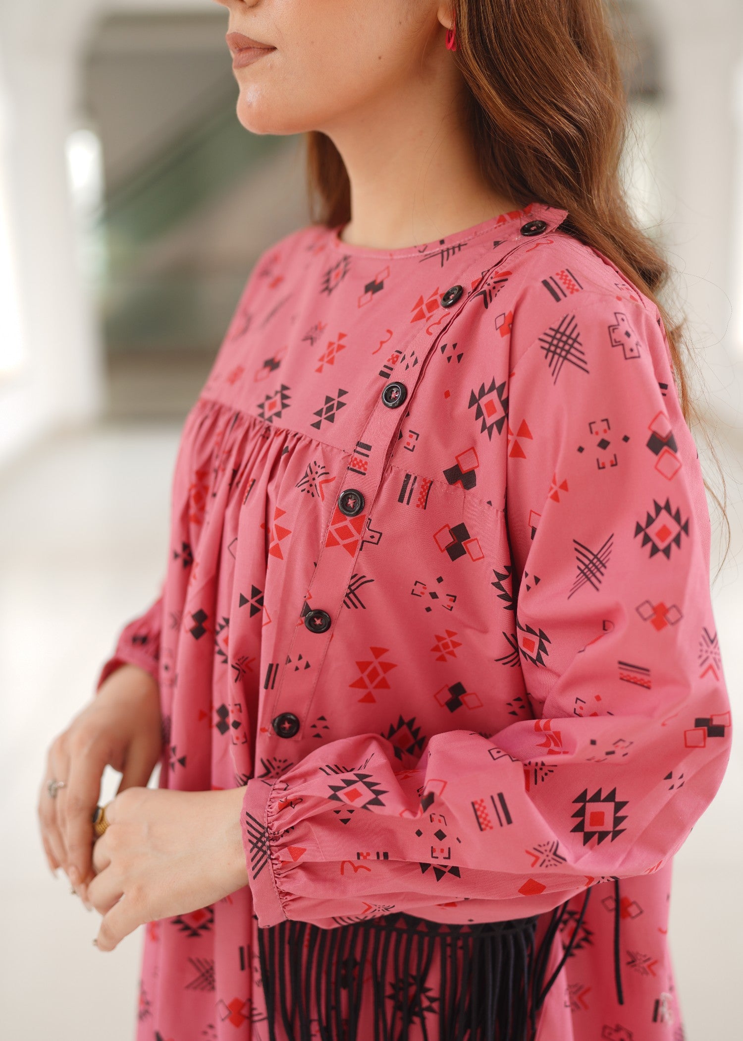cotton Pishwas in Blush