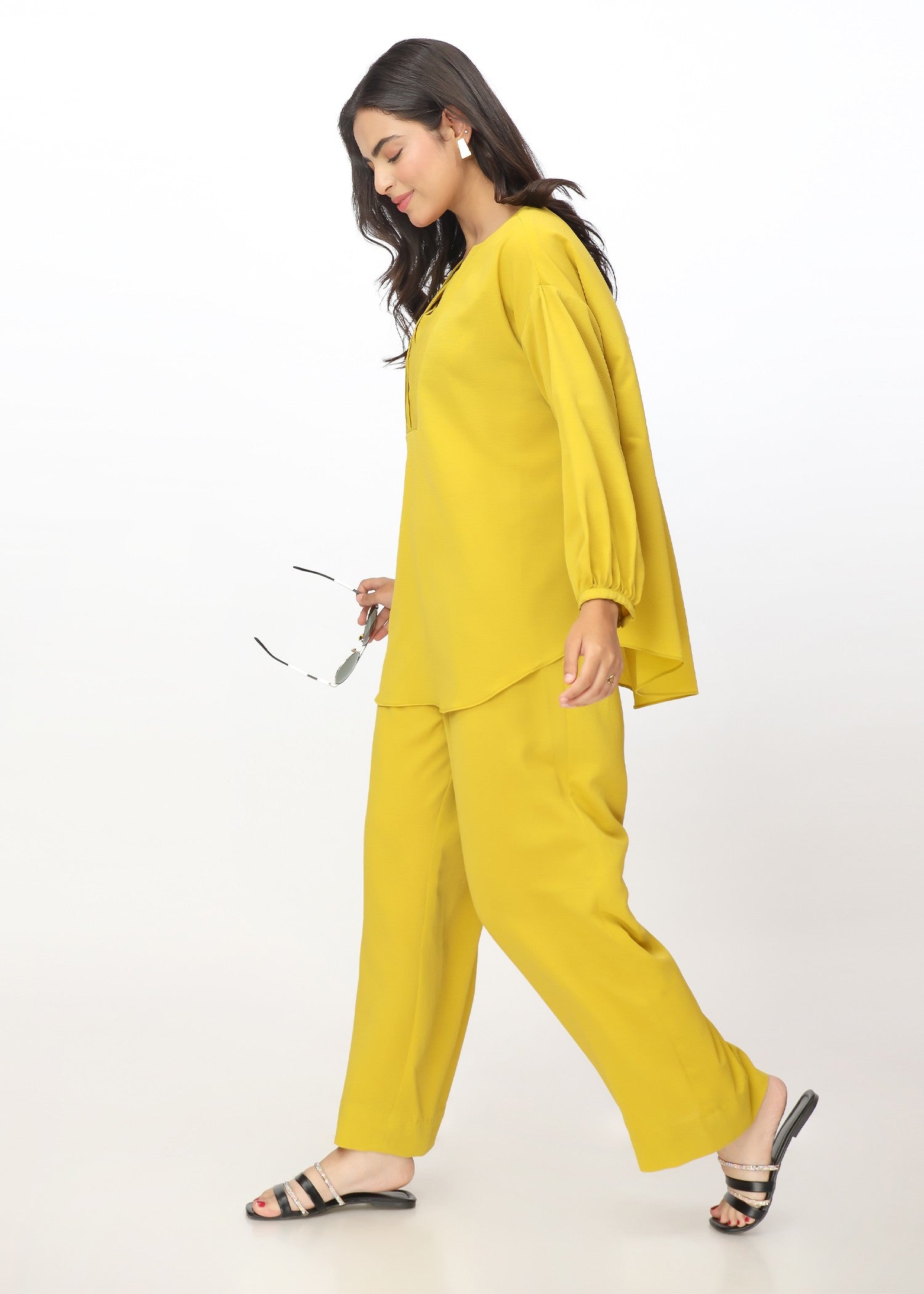 georgette Co Ord Sets in Key lime