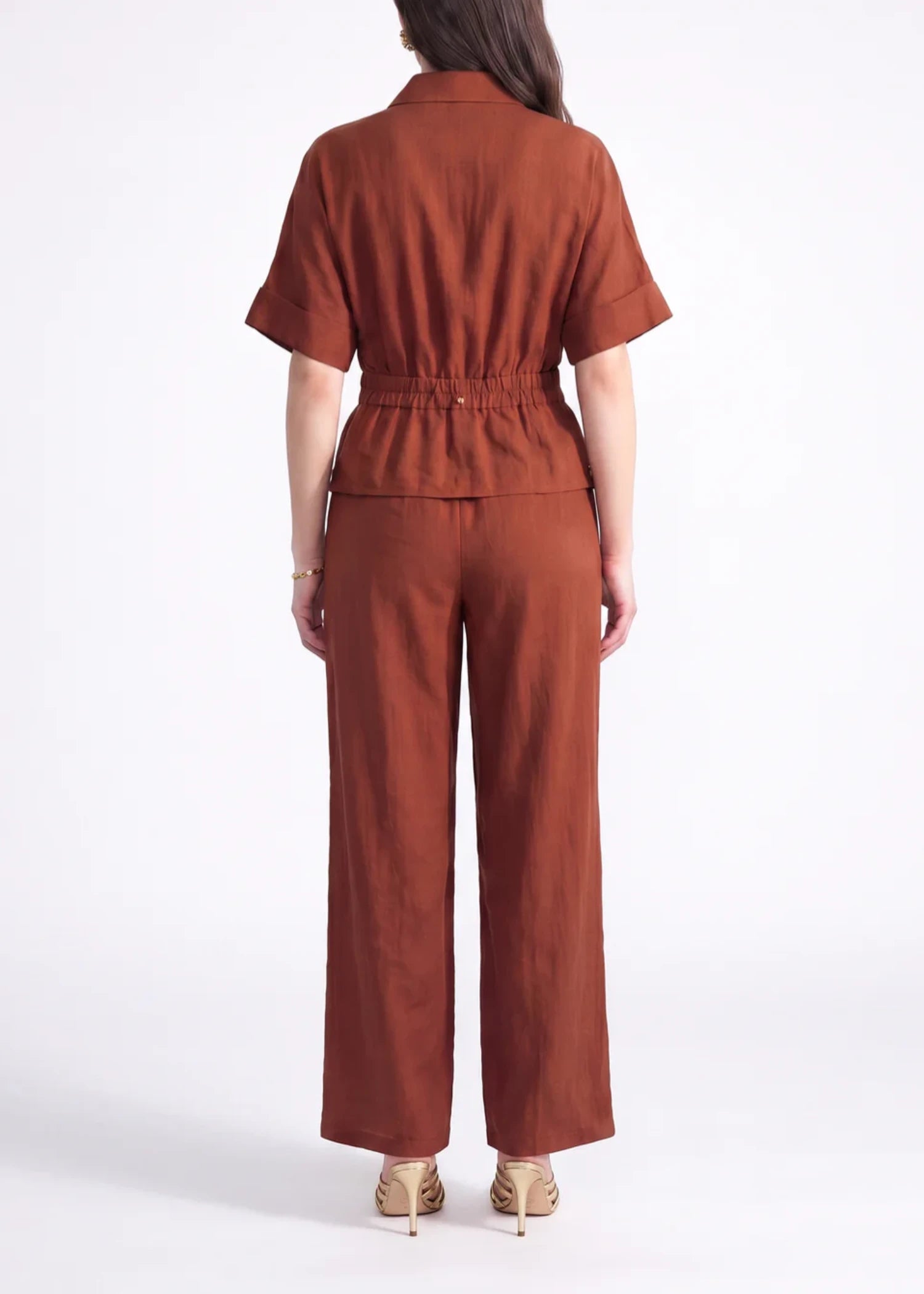 viscose Trousers in Rustic brown
