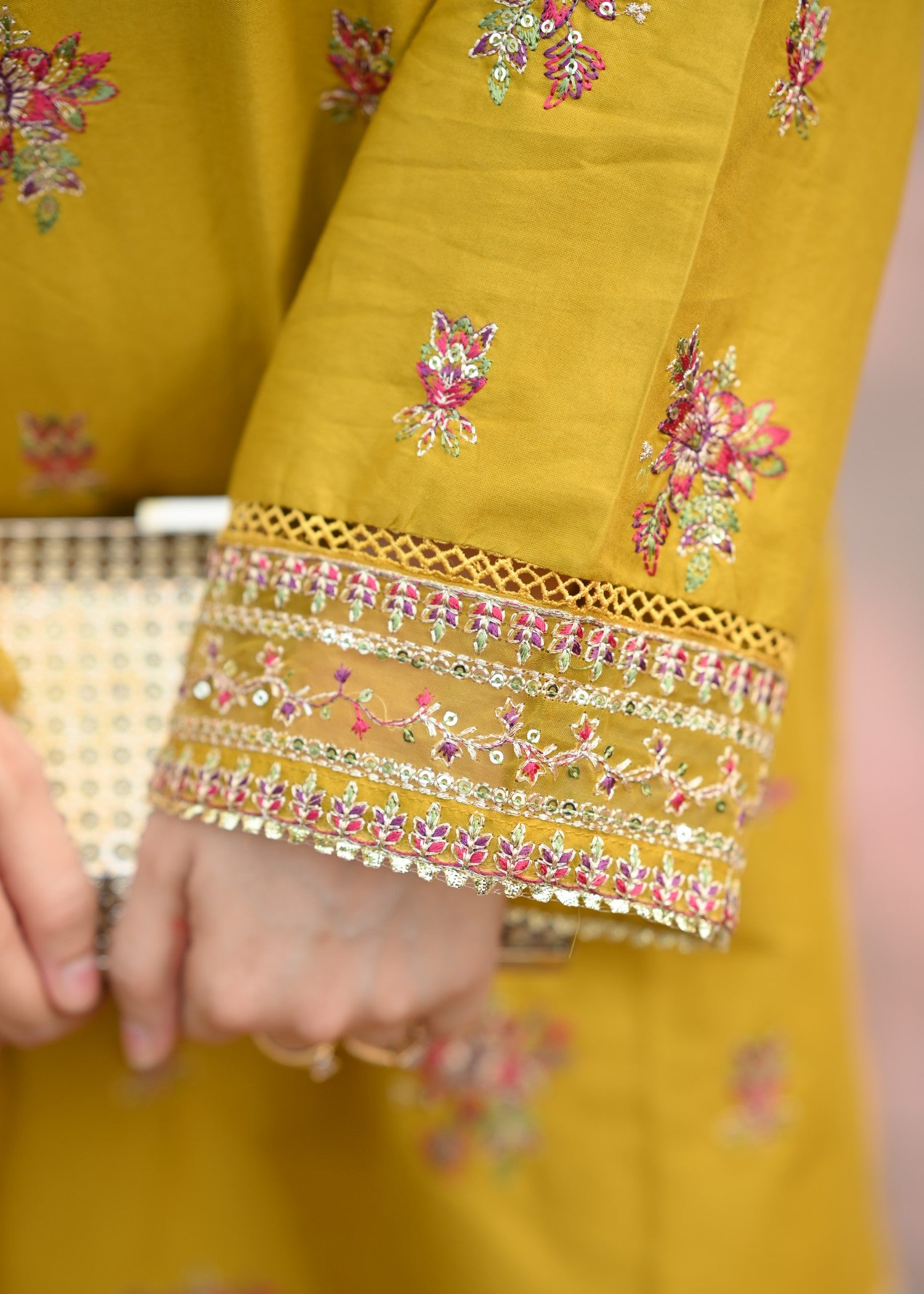 linen Kurta Set in Mustard
