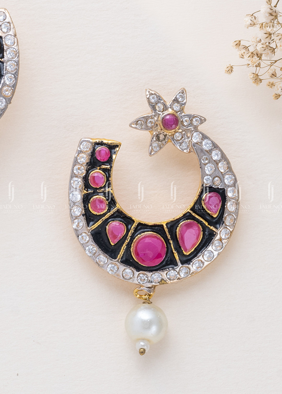 Earrings in Ruby red Color by - Trendy Women Earrings WDU6435