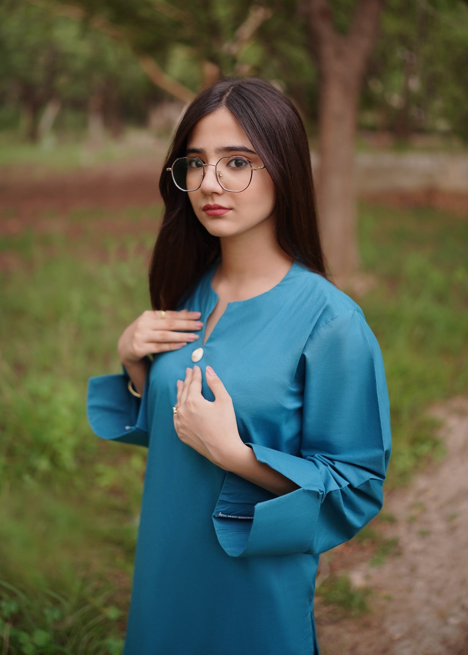 cotton Co Ord Sets in Pacific blue