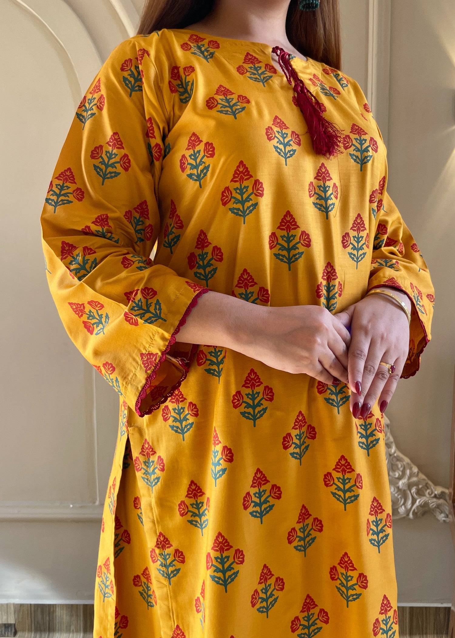 arabic lawn Co Ord Sets in Honey