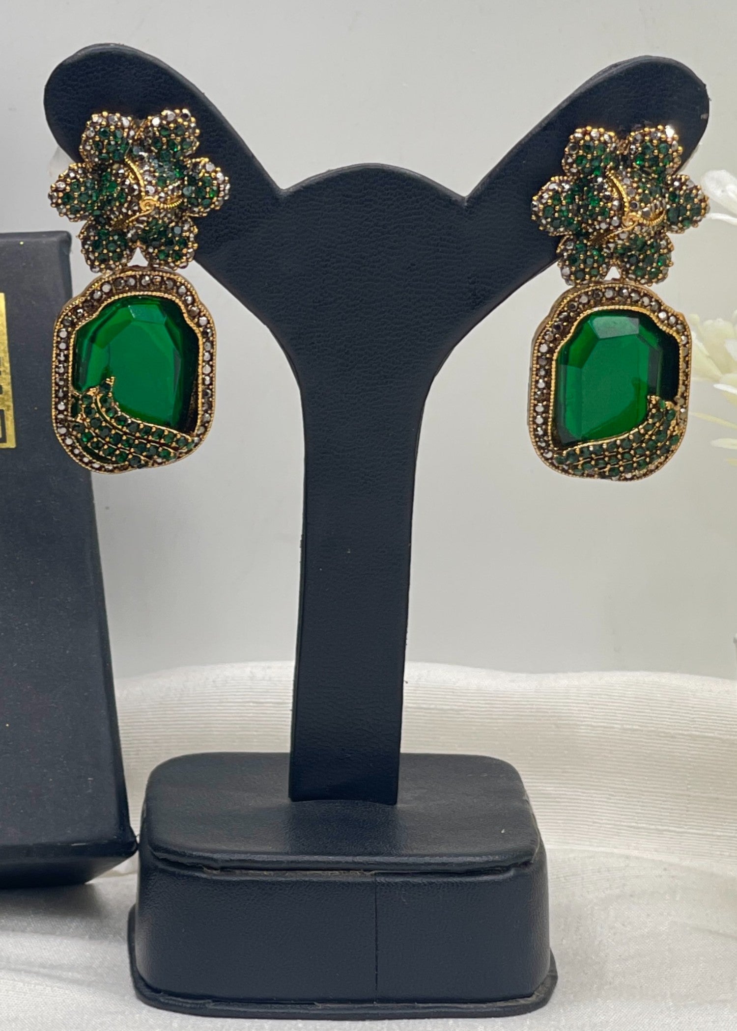 Earrings in Green Color by - Trendy Women Earrings WHF8356