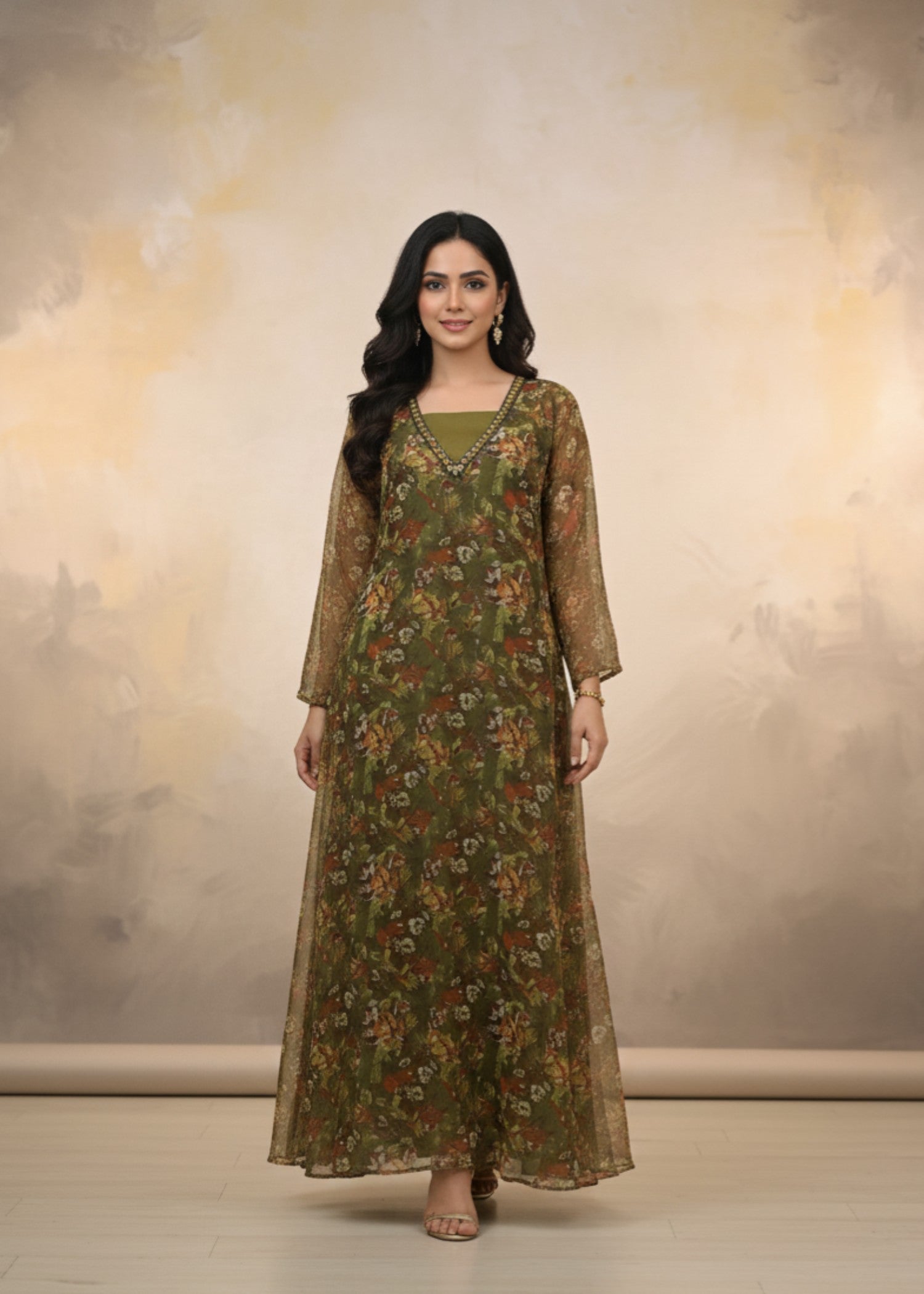 tissue Maxi in Olive green