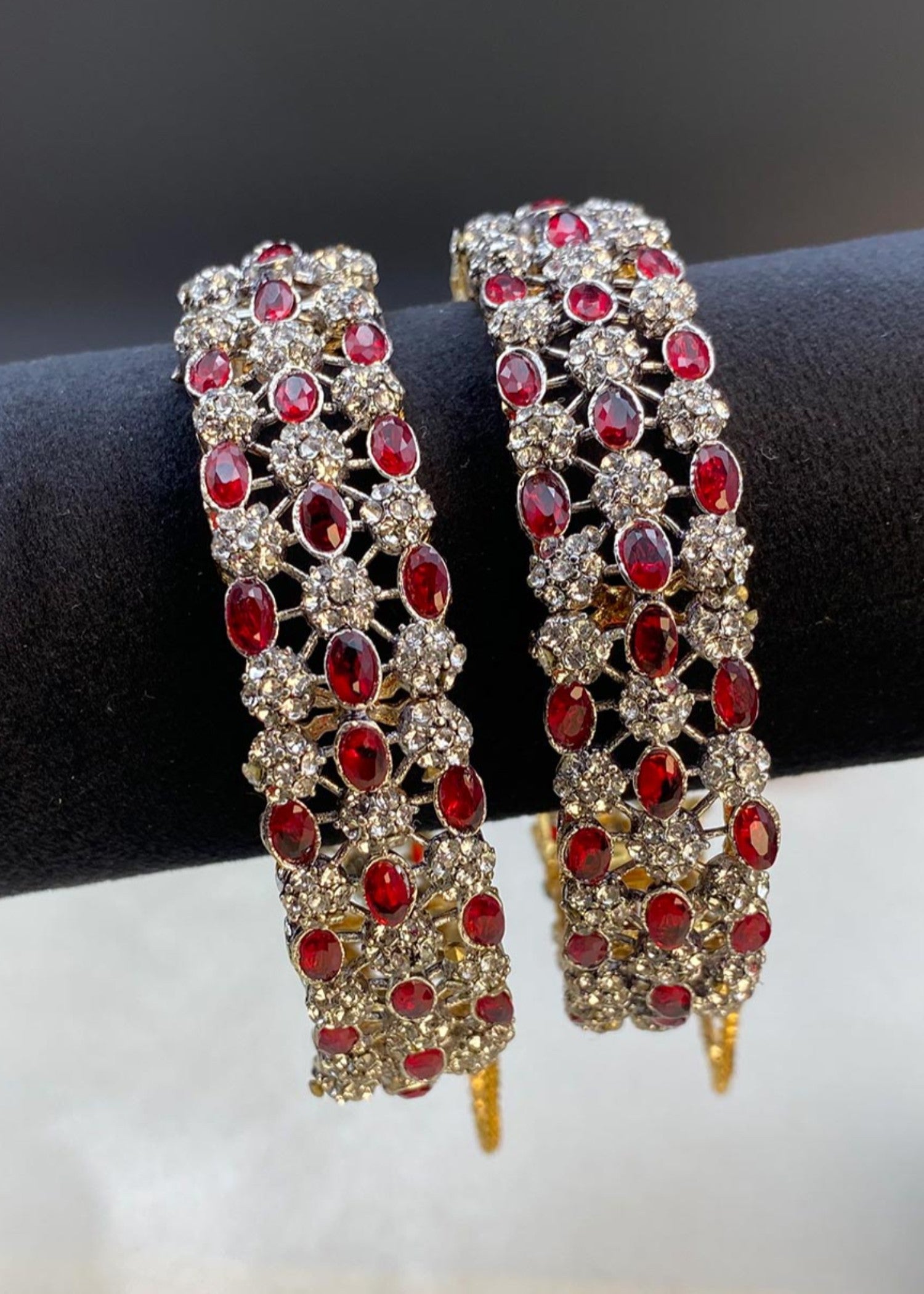 Bangles in Ruby red Color by - Trendy Women Bangles PBL7561