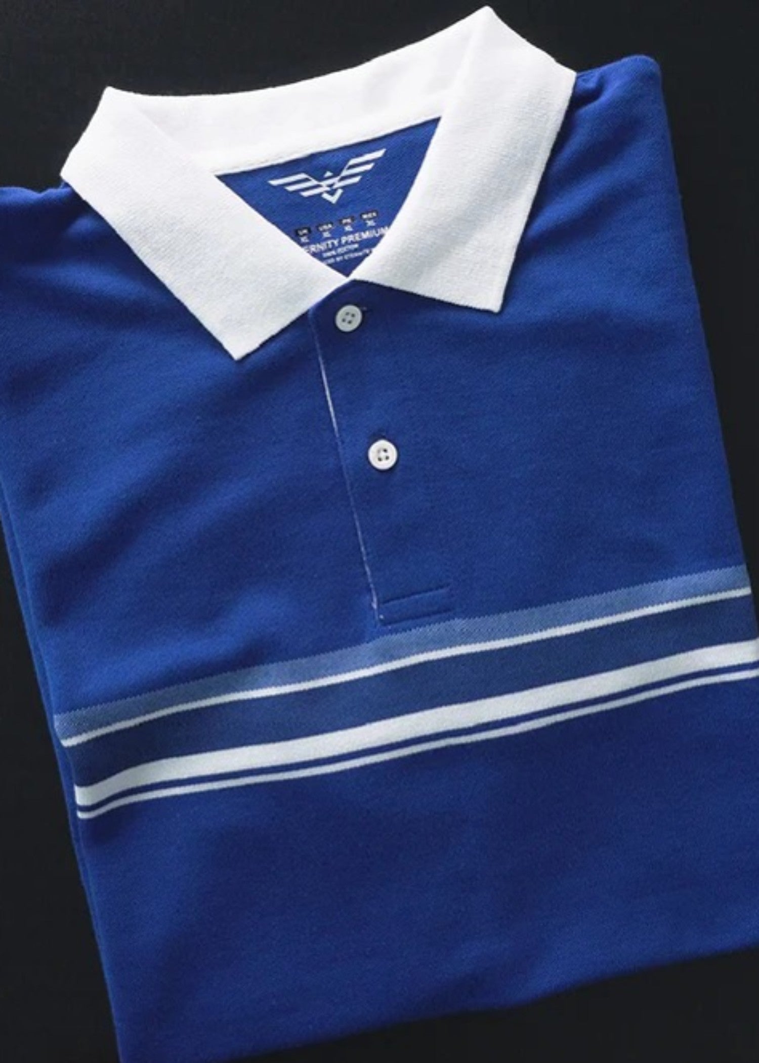 cotton pique Polo Shirt in Royal blue