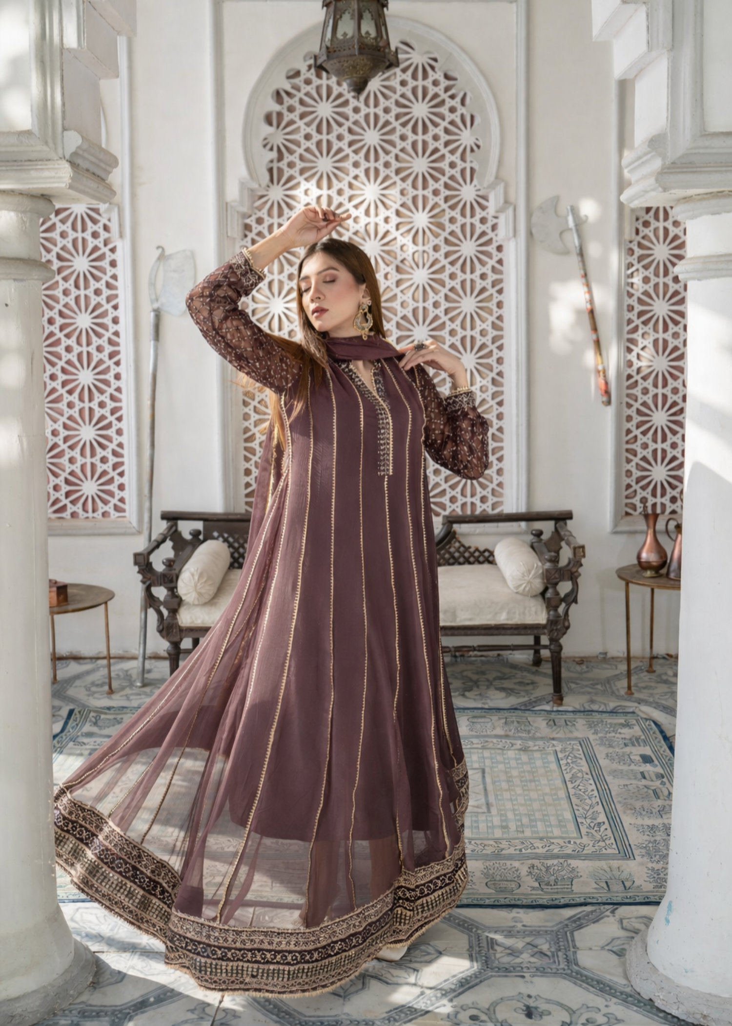 chiffon Maxi in Mauve