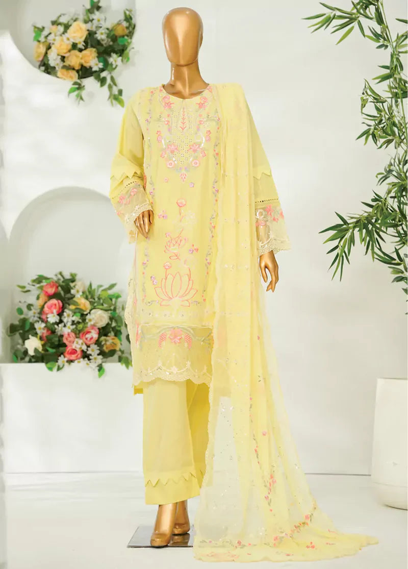 Stitched Luxury Lawn D- 3