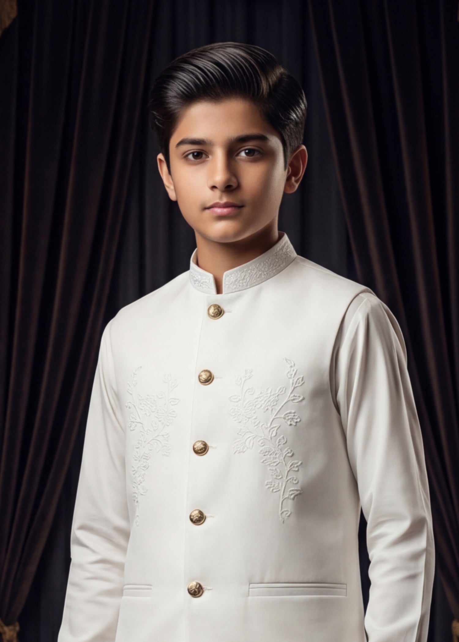 wash & wear Waistcoat in White
