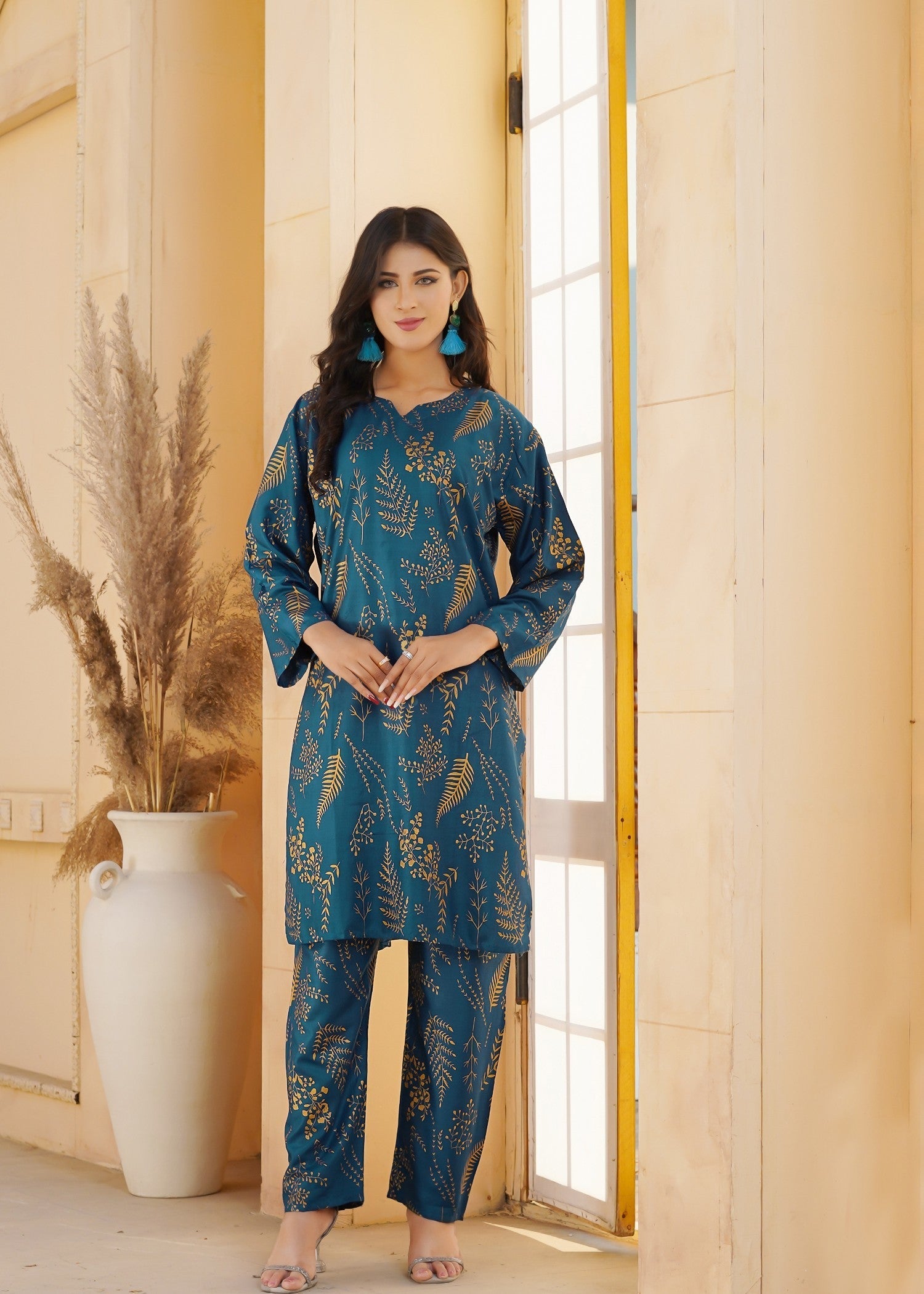linen Co Ord Sets in Teal