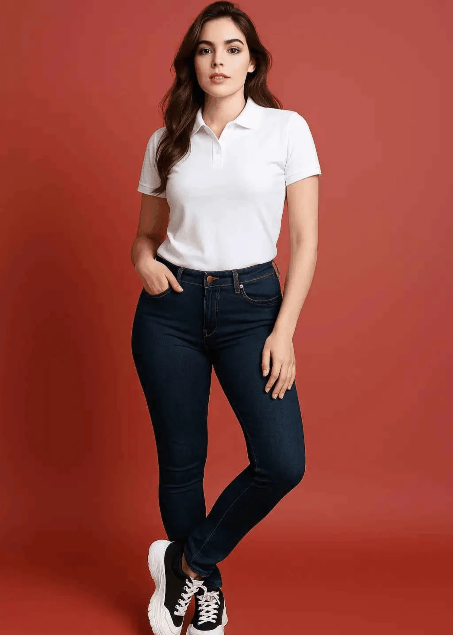 cotton Jeans in Navy blue