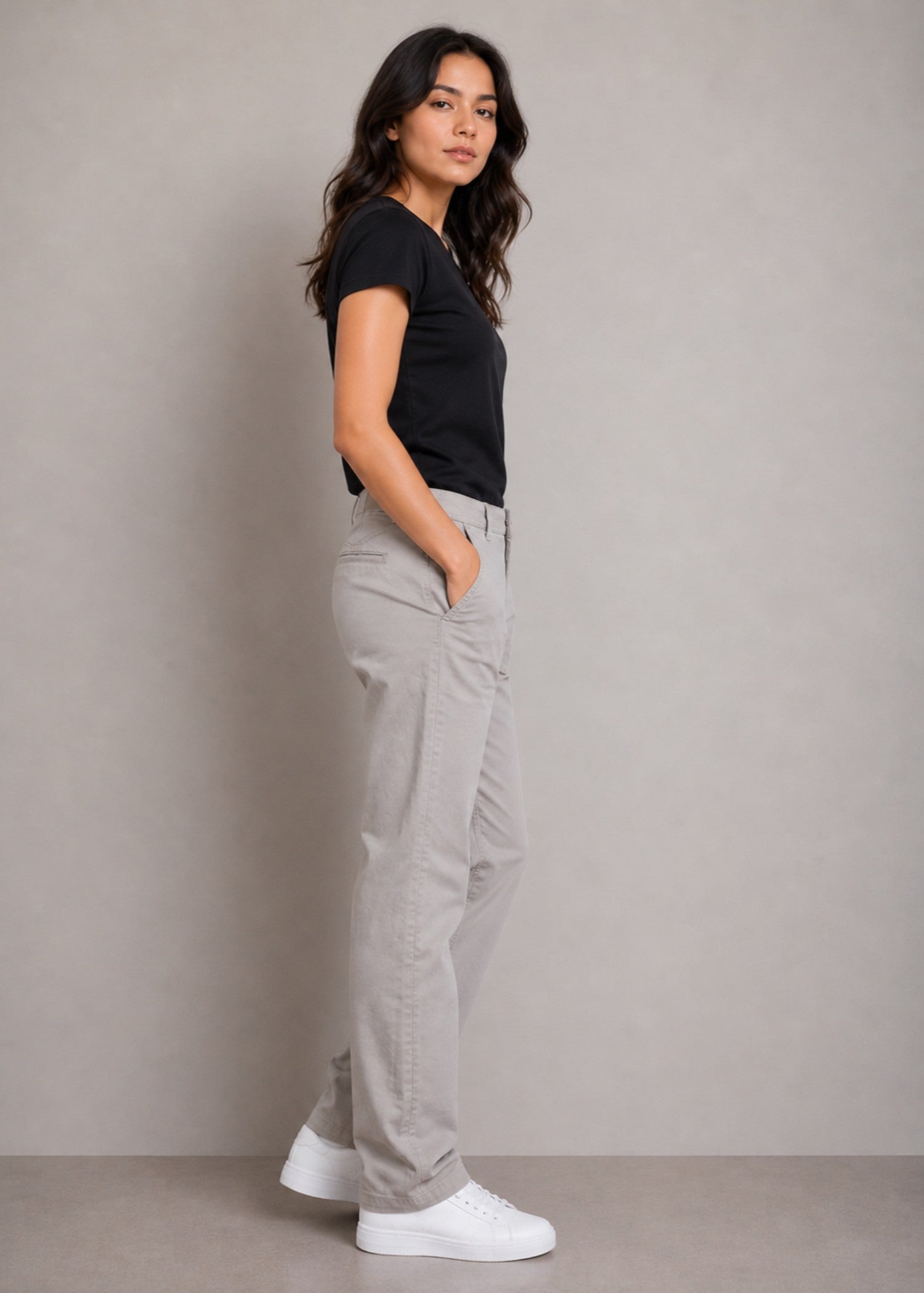 denim Jeans in Khaki brown